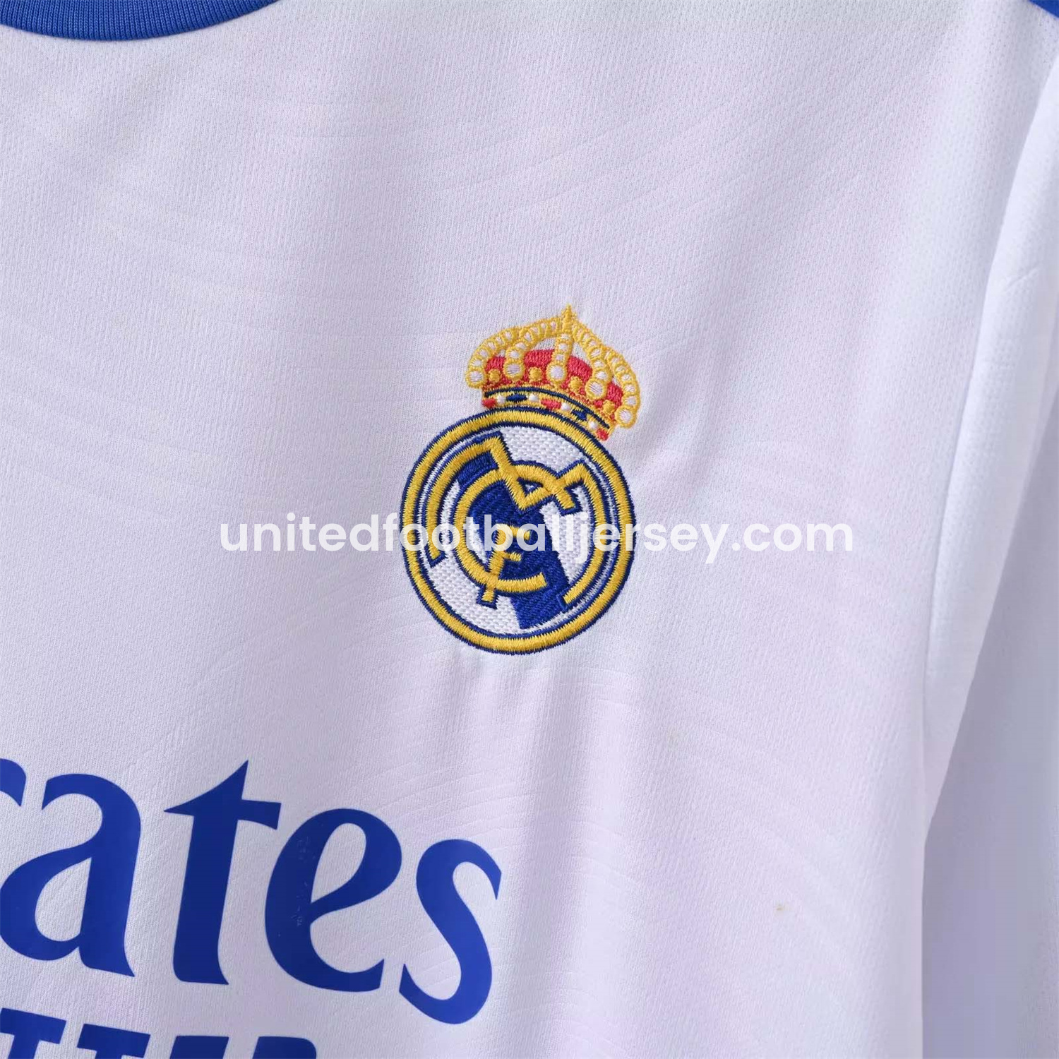 unitedfutballjersey-Retro Real Madrid 21-22 Home Long Sleeve Jersey
