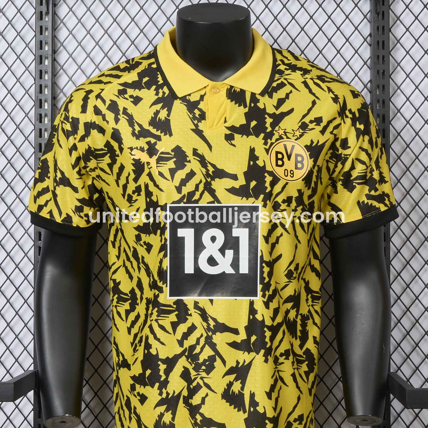 unitedfutballjersey-Dortmund 25-26 Black Disordered Texture Yellow Special Jersey - Player Version