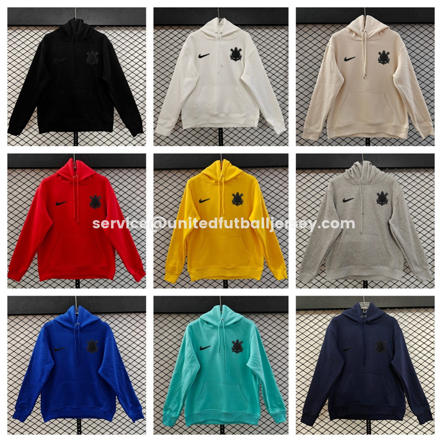 unitedfutballjersey-Corinthians 25-26 Originals Terrace Black Icon Unisex Pullover Hoodie