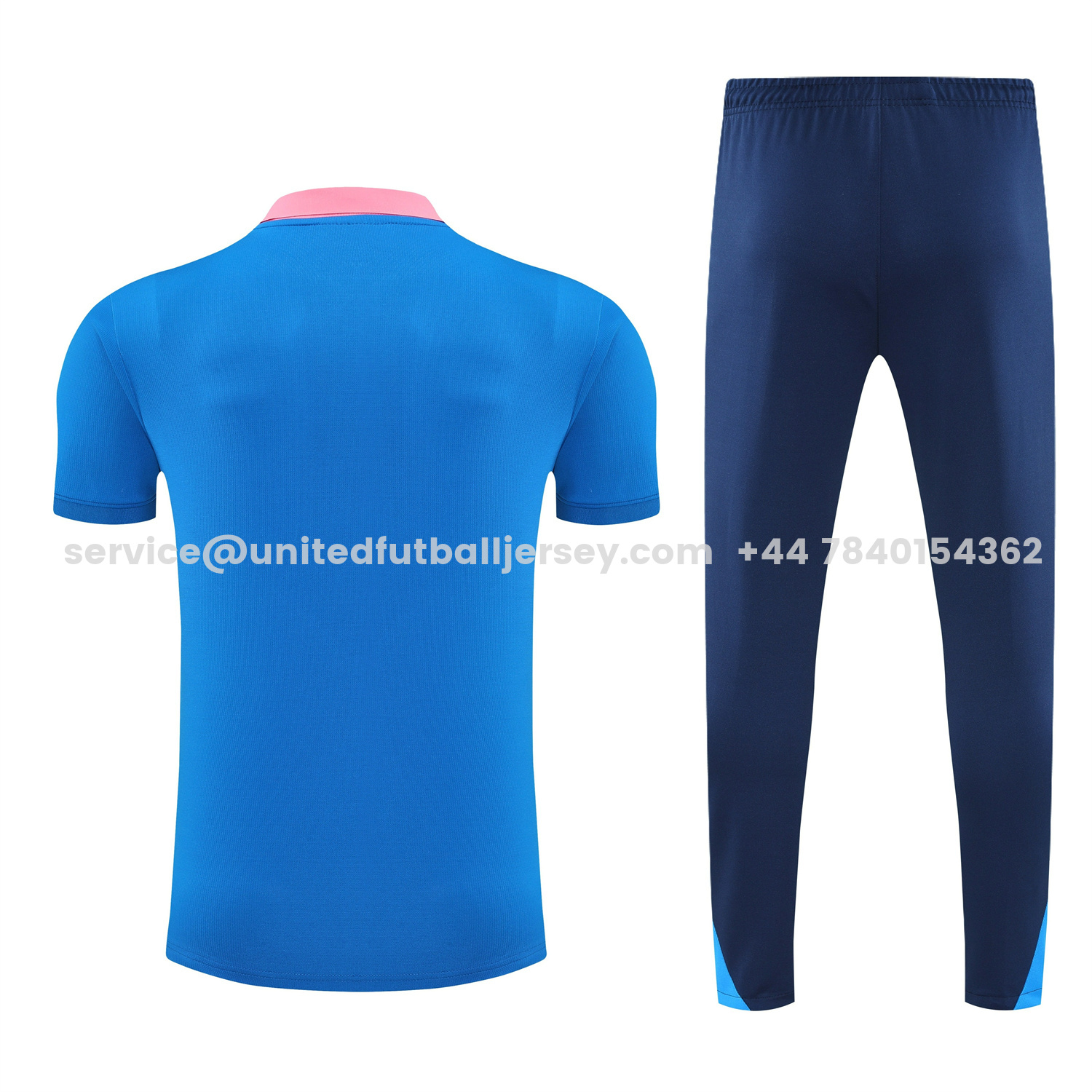 unitedfutballjersey-Atletico Madrid 25-26 POLO Short-Sleeve Training Set - Blue Top & Deep Blue Pants
