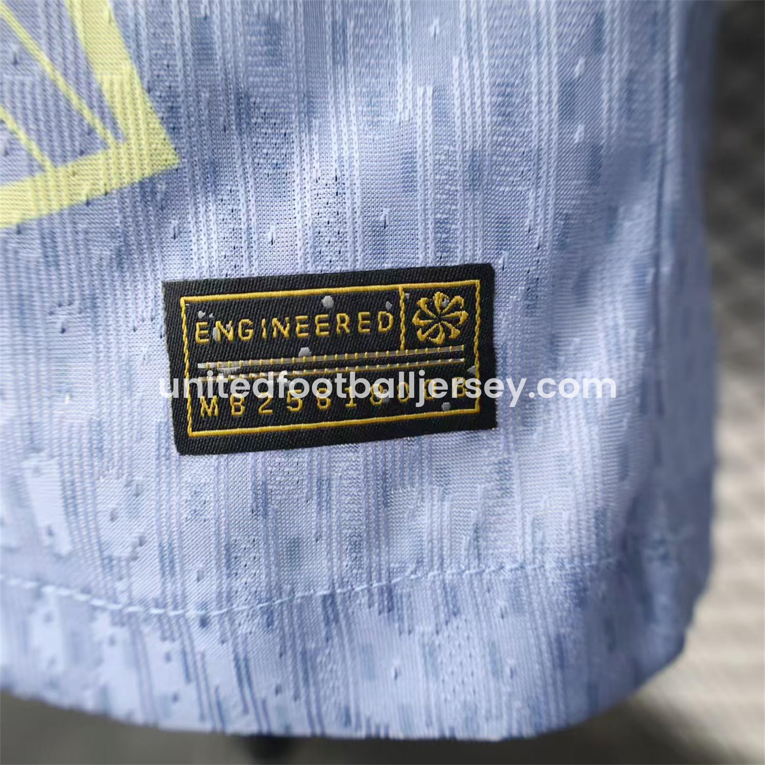 unitedfutballjersey-Barcelona 25-26 T90 Blue and White Gradient and Yellow Lines Special Jersey - Player Version