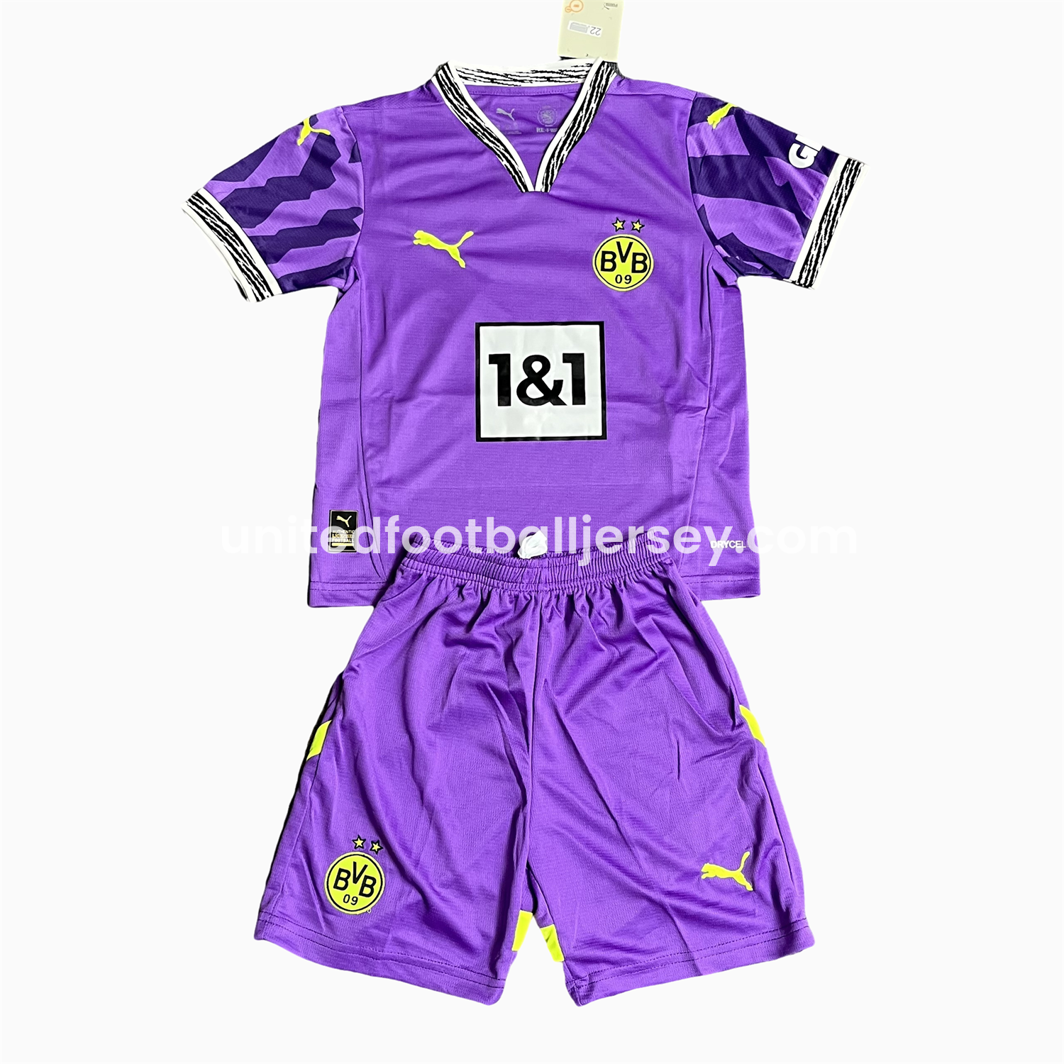 unitedfutballjersey-Dortmund 24-25 Purple Goalkeeper Special Edition Kids Kit