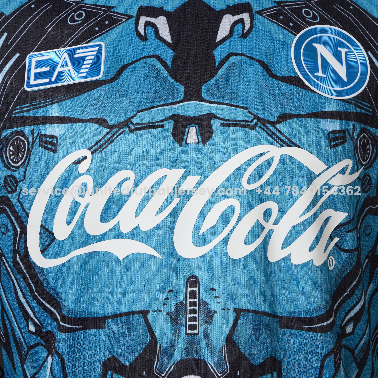 unitedfutballjersey-Napoli 25-26 Blue Mecha Training Jersey - Player Version
