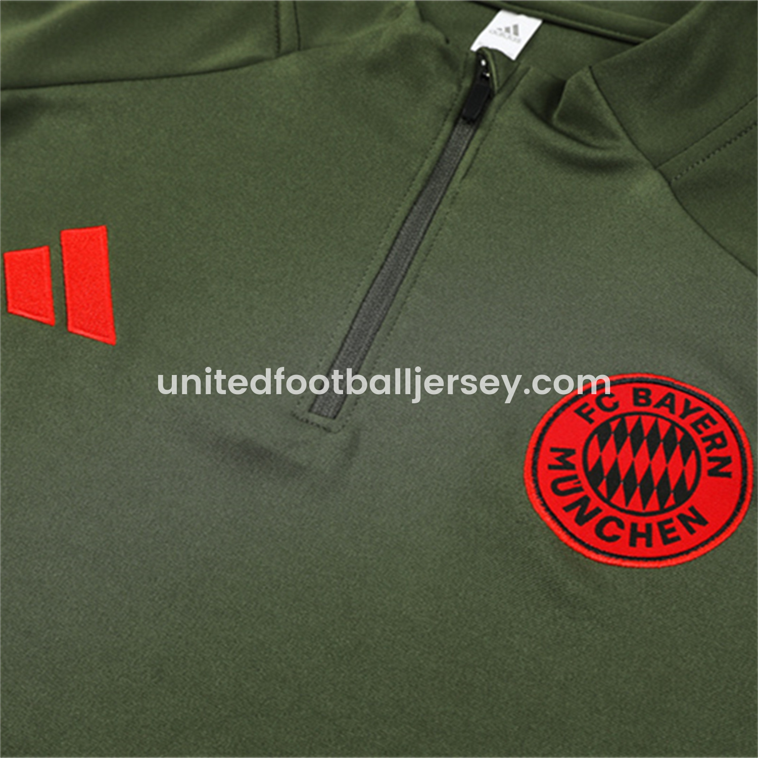 unitedfutballjersey-Bayern Munich 25-26 Long Sleeves Training Set - Green Top & Black Pants