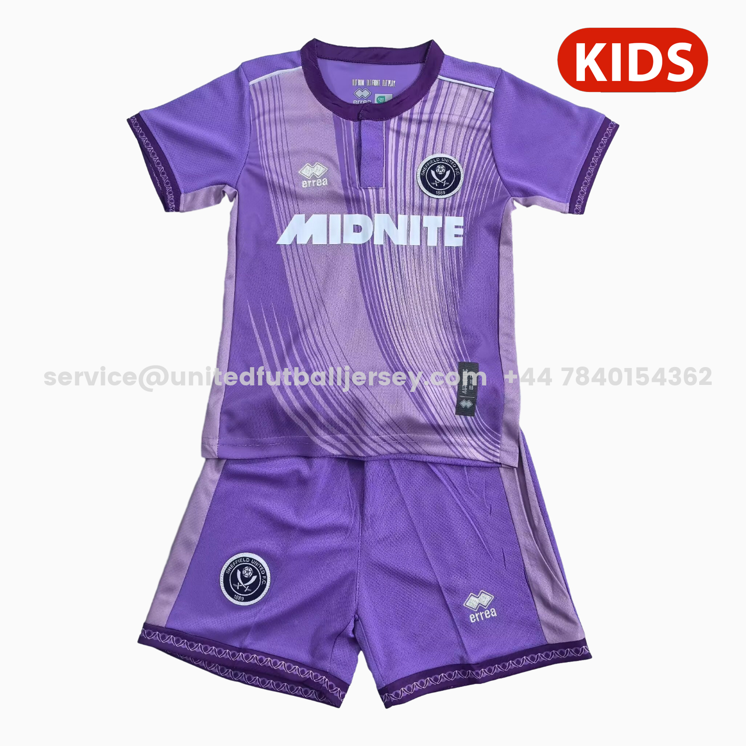 unitedfutballjersey-Sheffield United 25-26 Third Purple Kids Kit