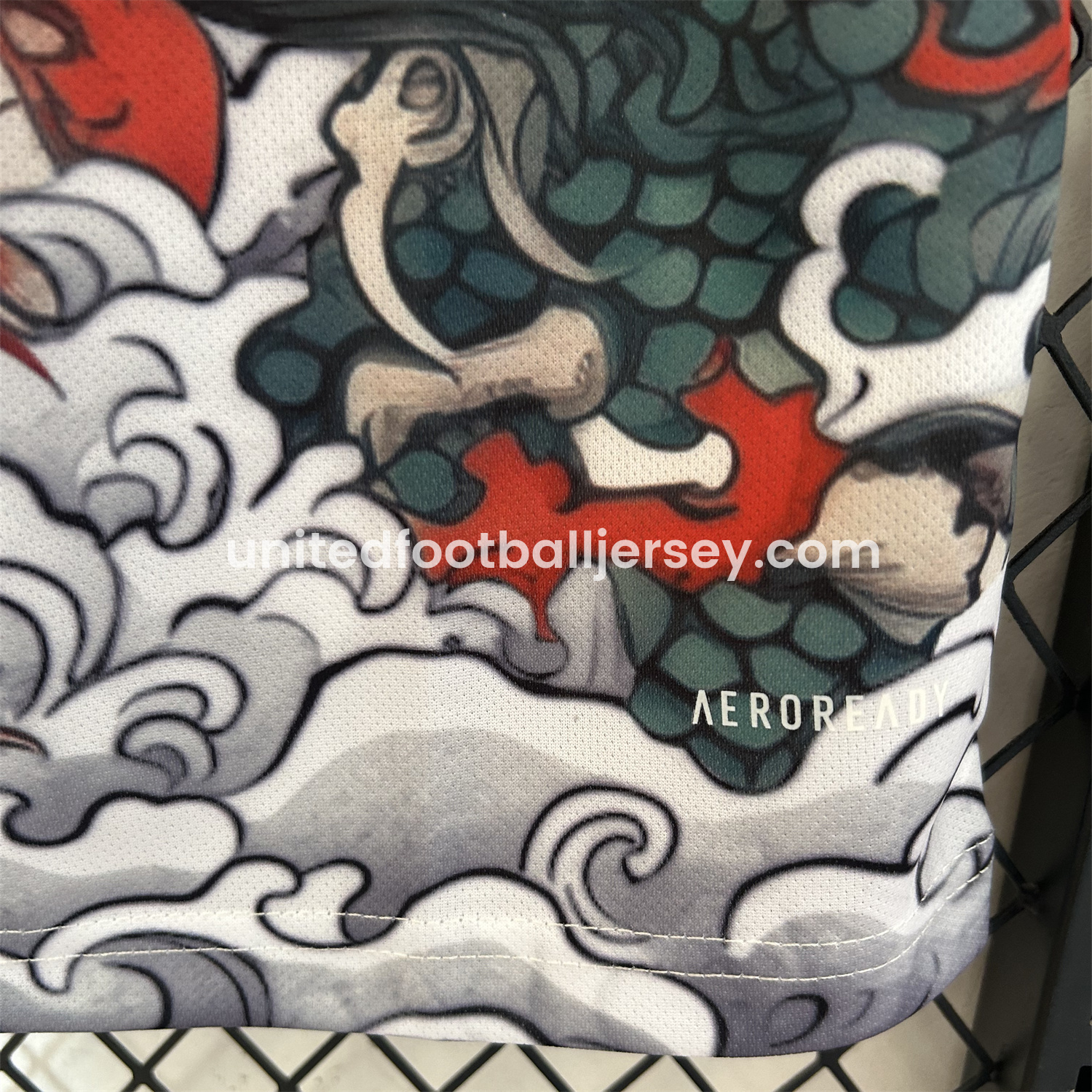 unitedfutballjersey-Japan 25-26 Y3 Green Dragon Roar White Jersey - Fans Version