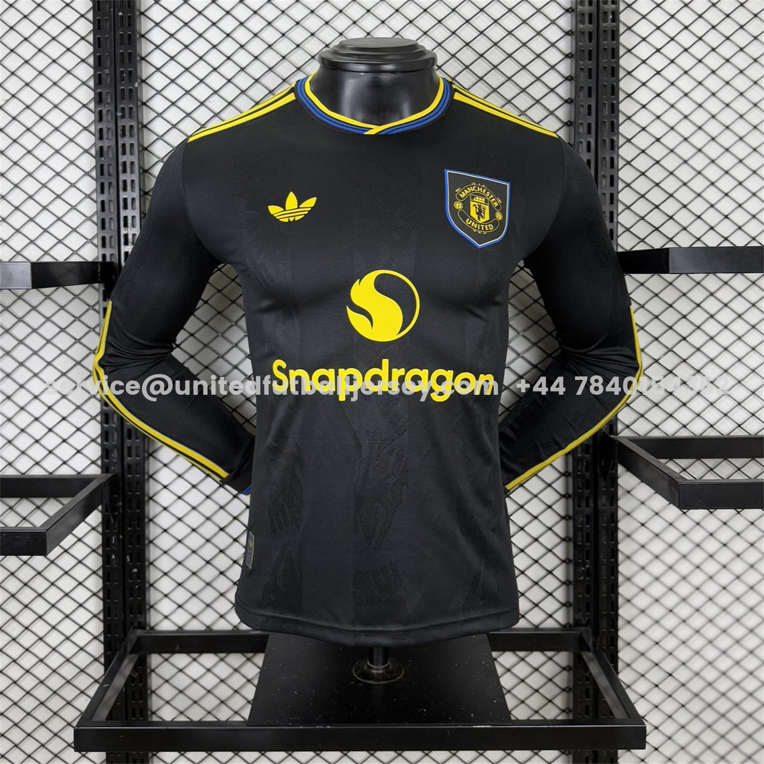 unitedfutballjersey-Manchester United 25-26 Third Black Long Sleeves Jersey - Player Version