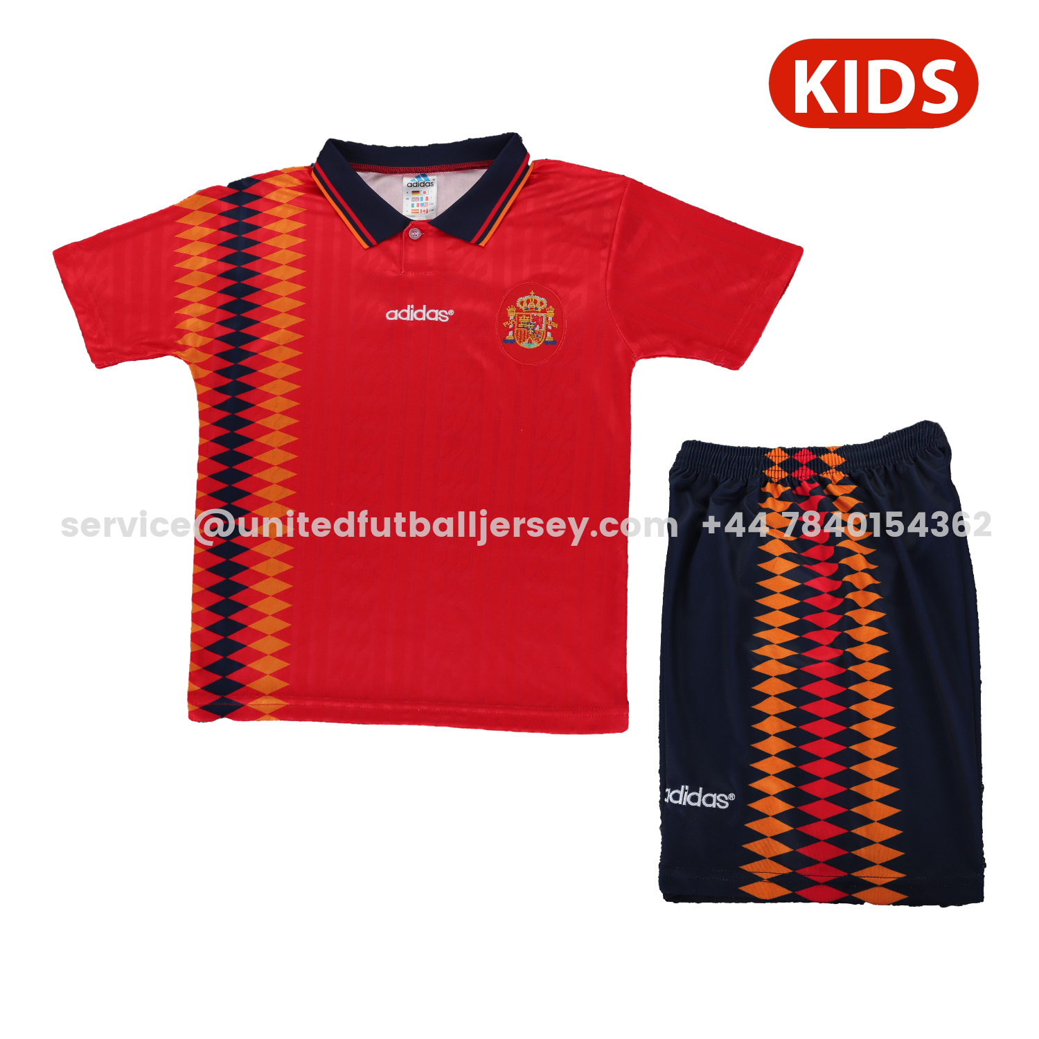 unitedfutballjersey-Retro Spain 1994 Home Kids Kit