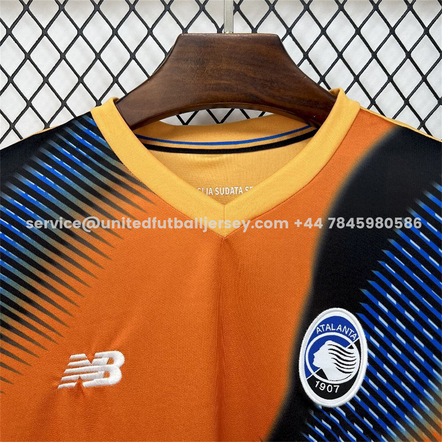 unitedfutballjersey-Atalanta 25-26 Third Orange And Blue Jersey - Fans Version
