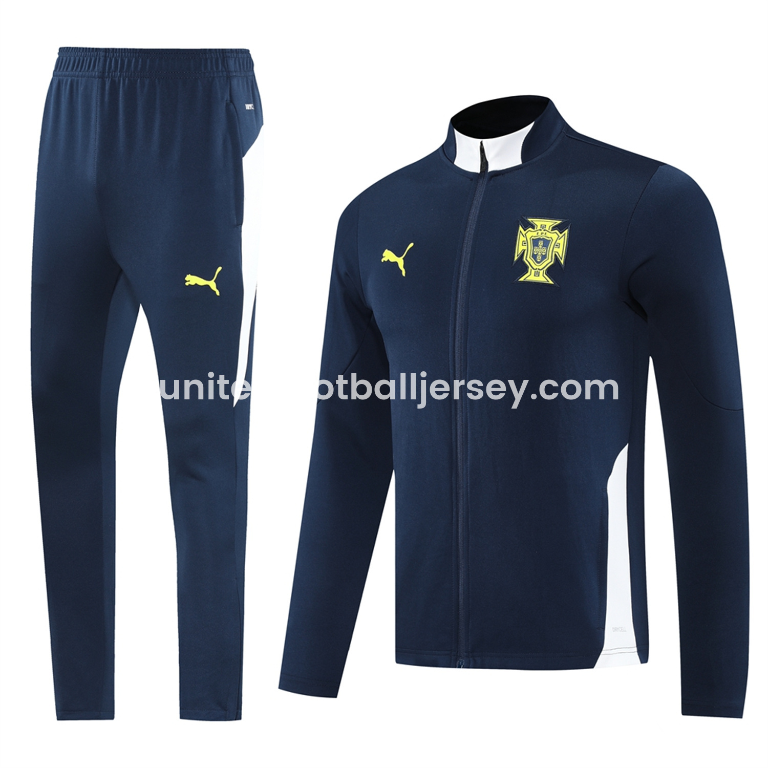 unitedfutballjersey-Portugal 25-26 Jacket Training Tracksuit - Deep Blue Jackets and Pants