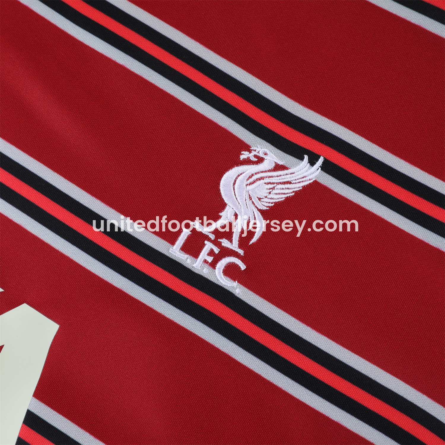 unitedfutballjersey-Liver.pool 24-25 Long Sleeve Training Set - Red Stripe Top and Black Pants