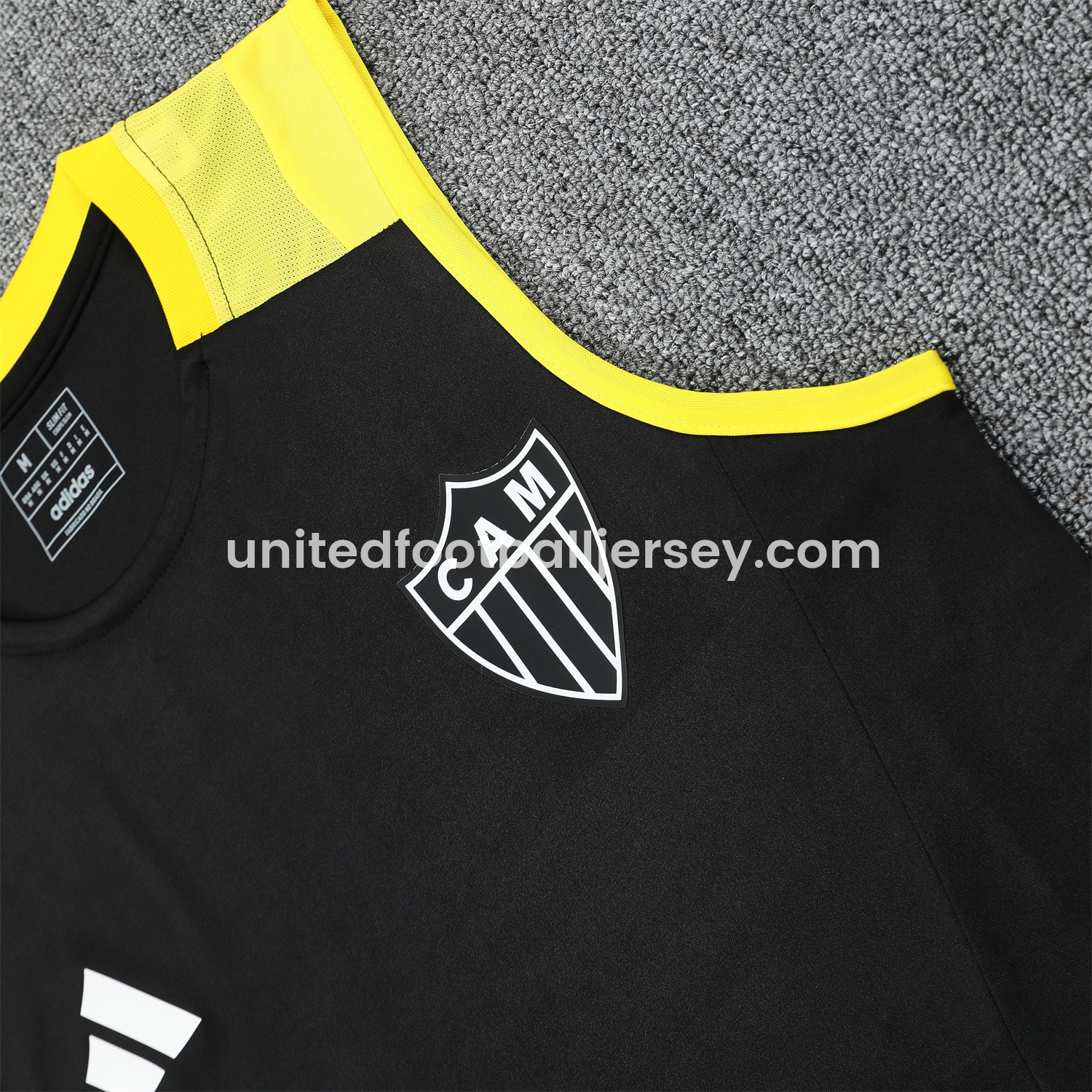 unitedfutballjersey-Atletico Mineiro 25-26 Vest Training Set - Black Vest With Black Shorts