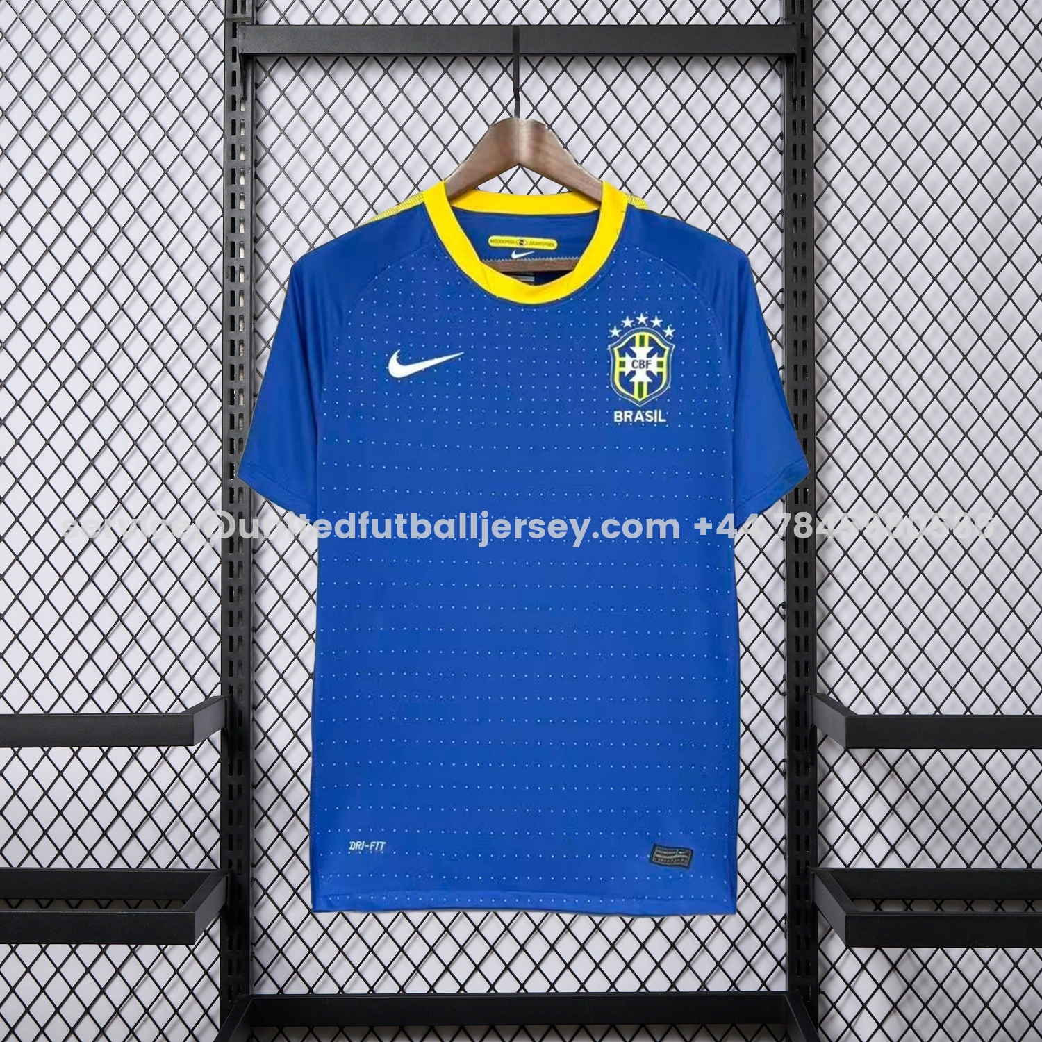 unitedfutballjersey-Retro Brazil 2010 Away Blue Jersey