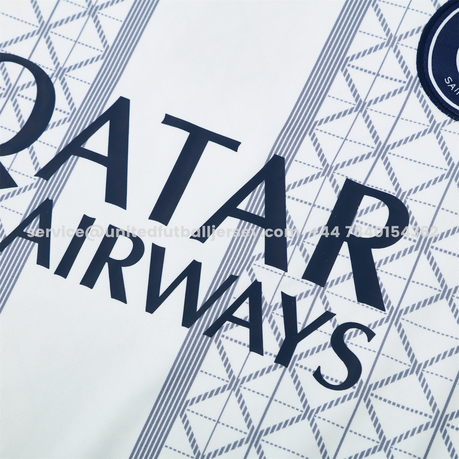 unitedfutballjersey-Paris Saint-Germain PSG 25-26 Short-Sleeve Training Set - White Top & Deep Blue Shorts