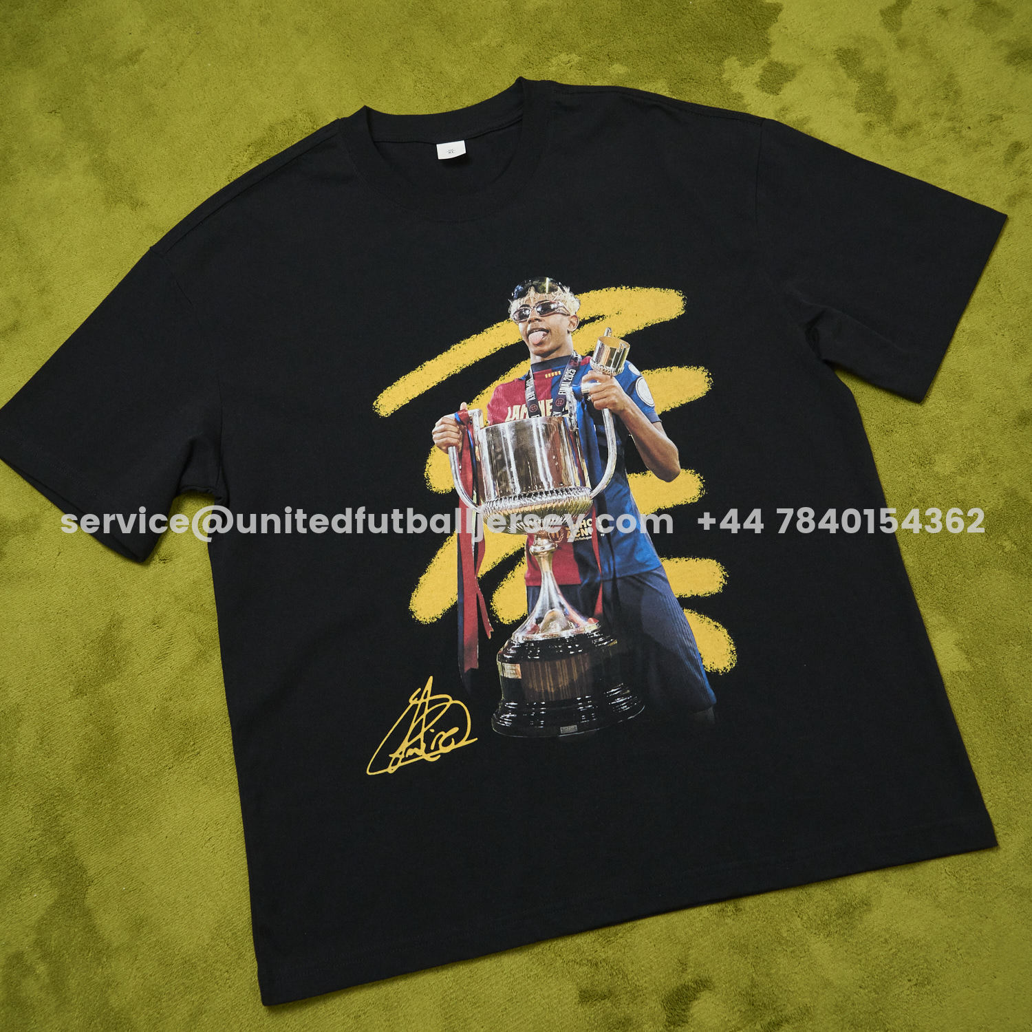 unitedfutballjersey-Barcelona Yamal Copa Del Rey Unisex Pure Cotton T-shirt