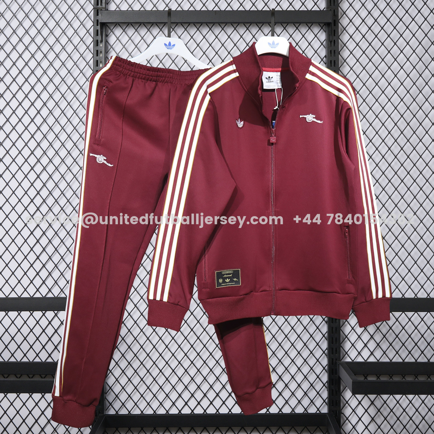 unitedfutballjersey-Arsenal 25-26 Jacket Training Tracksuit - Red Throwback Jackets & Red Pants