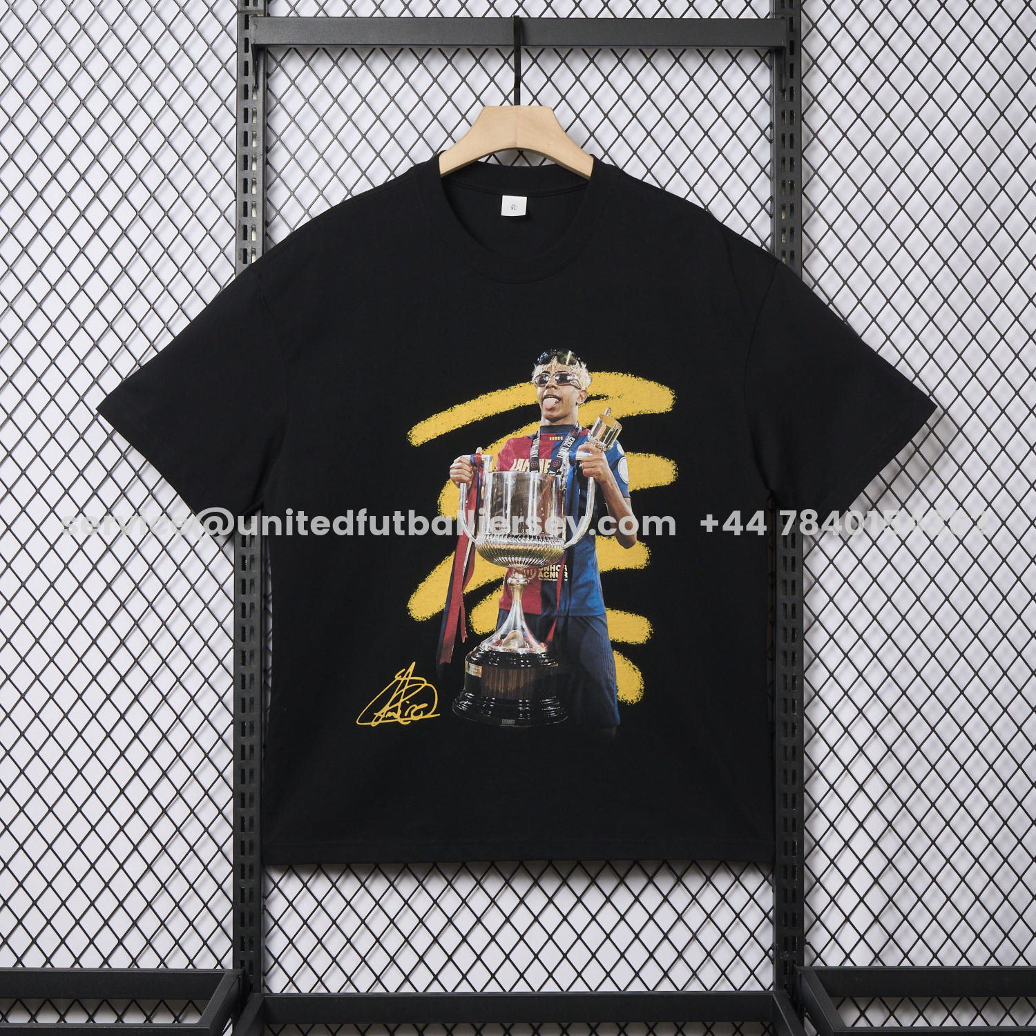 unitedfutballjersey-Barcelona Yamal Copa Del Rey Unisex Pure Cotton T-shirt