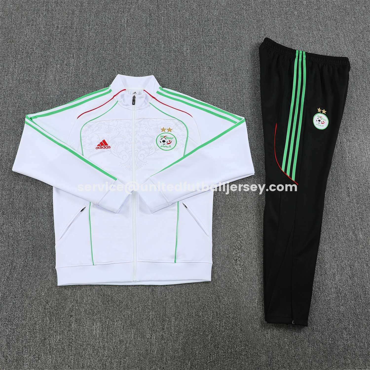 unitedfutballjersey-Algeria 2026 Long Sleeve Training Set - White Top and Black Pants
