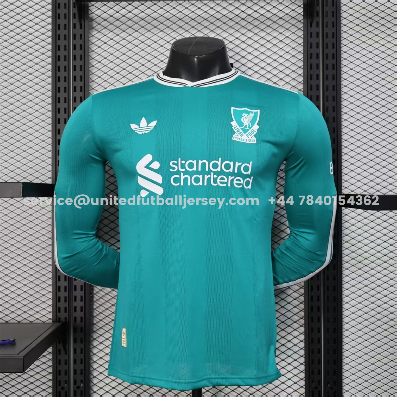 unitedfutballjersey-Liver.pool 25-26 Third Green Long Sleeves Jersey - Player Version