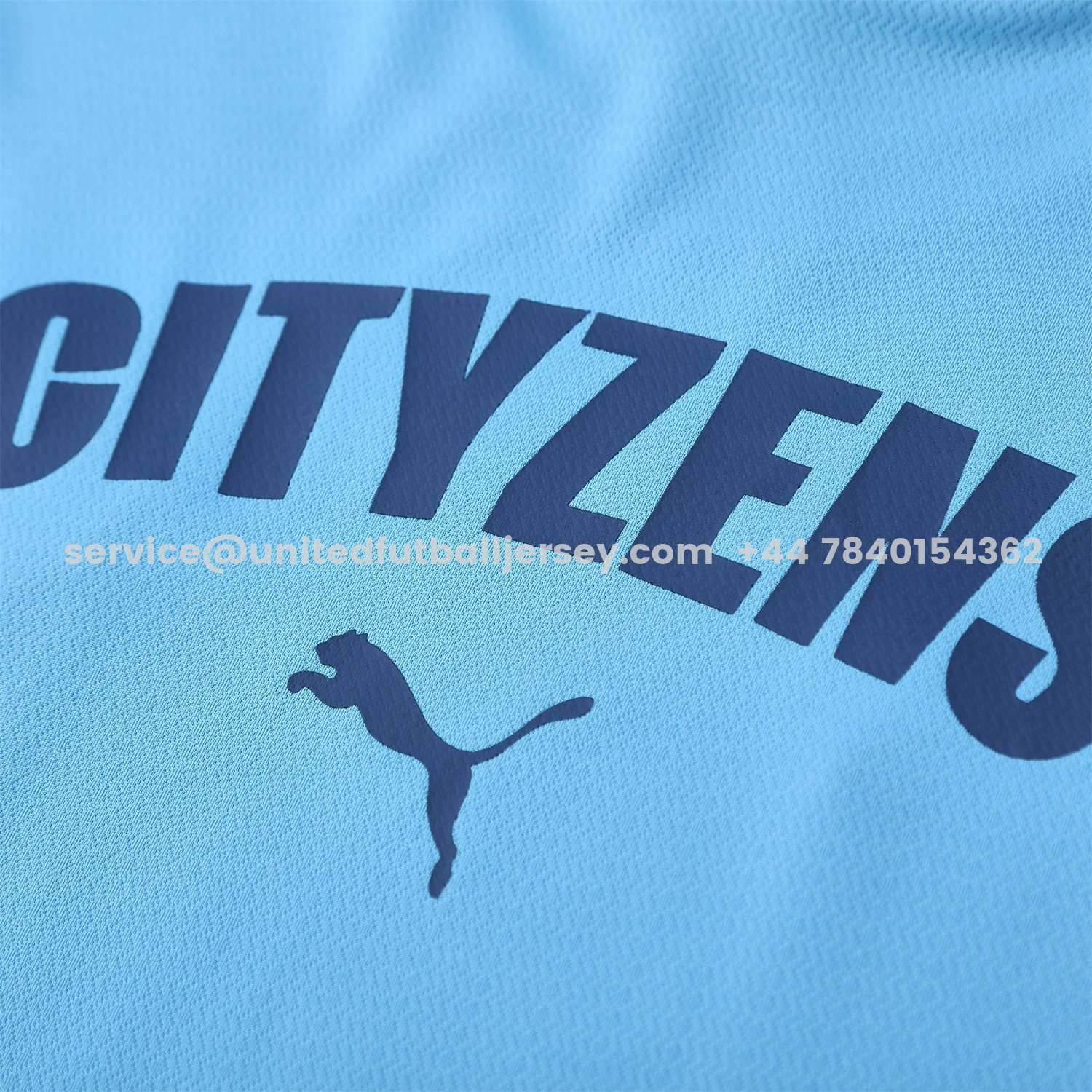 unitedfutballjersey-Manchester City 25-26 Short-Sleeve Training Set - Light Blue Top & Deep Blue Shorts