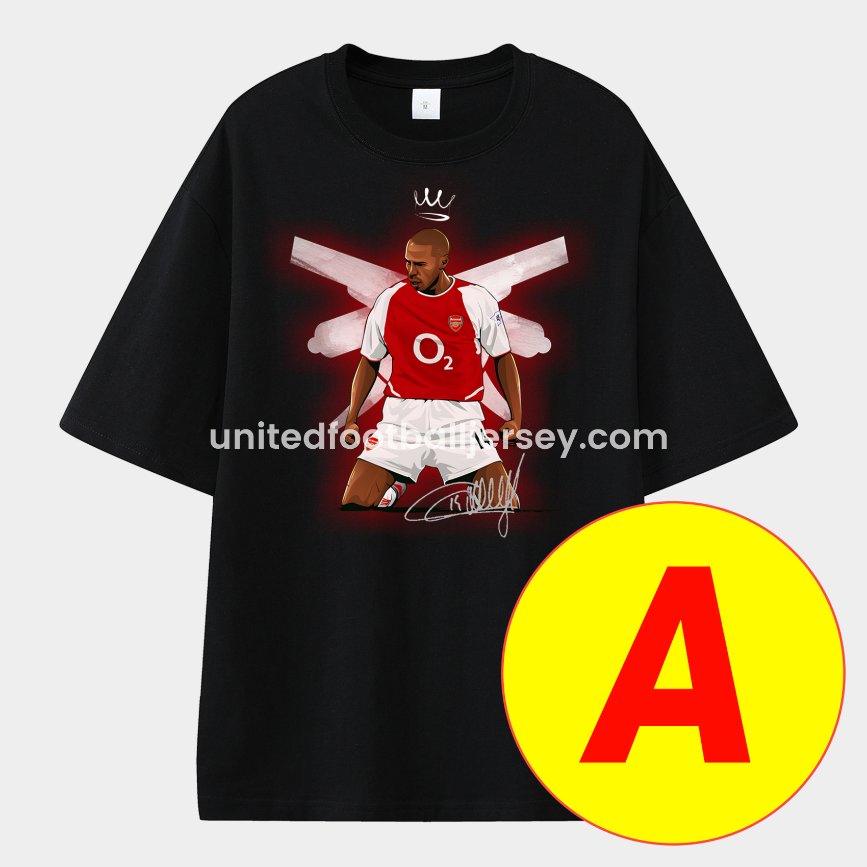 unitedfutballjersey-Arsenal Henry Wenger Saka Gunners Unisex Pure Cotton T-shirt