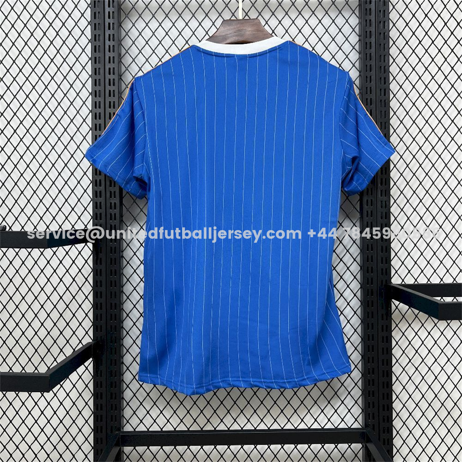 unitedfutballjersey-Real Madrid 25-26 Trefoil White Lines Blue Travel Jersey - Fans Version