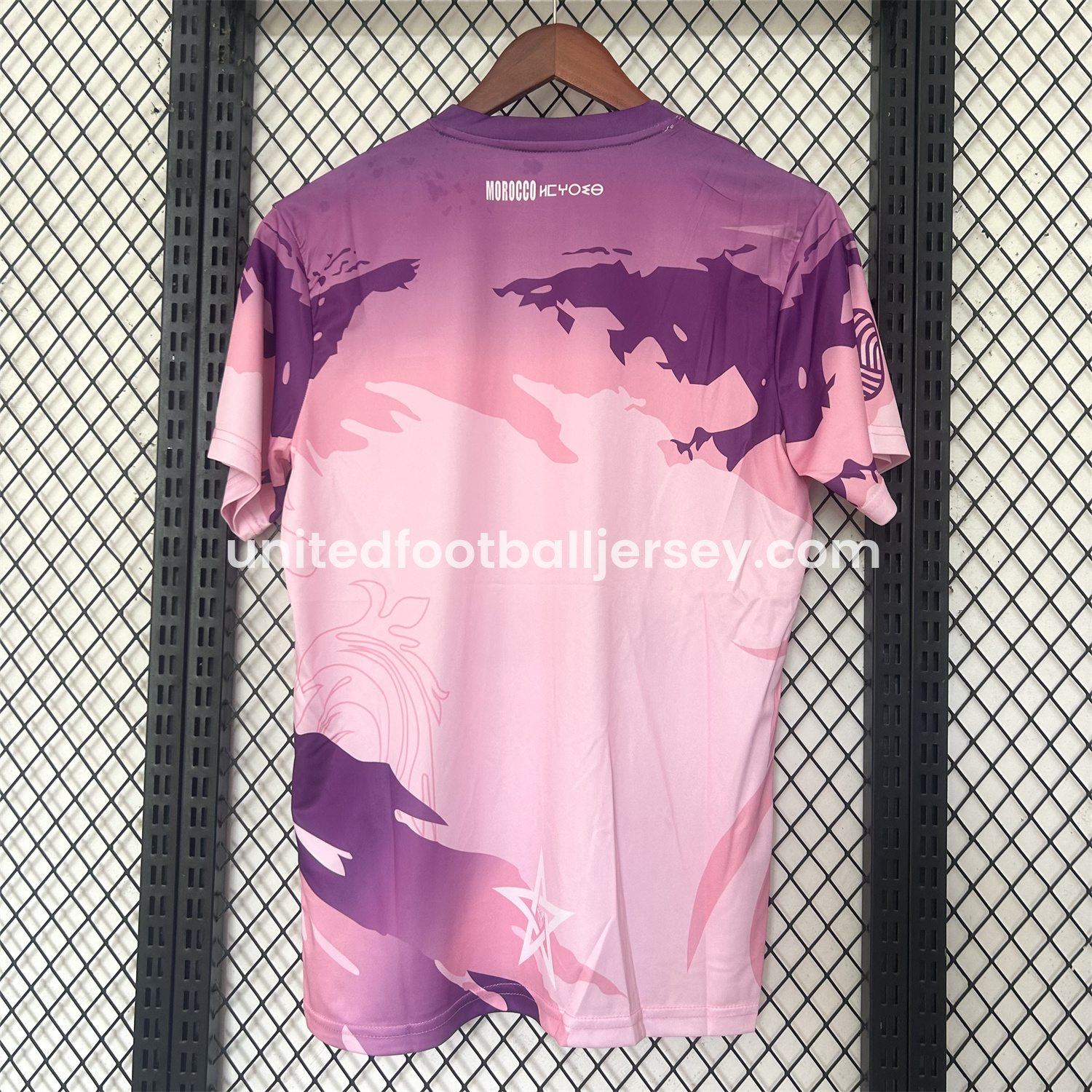 unitedfutballjersey-Morocco 25-26 Purple Pattern Pink Training Jersey - Fans Version