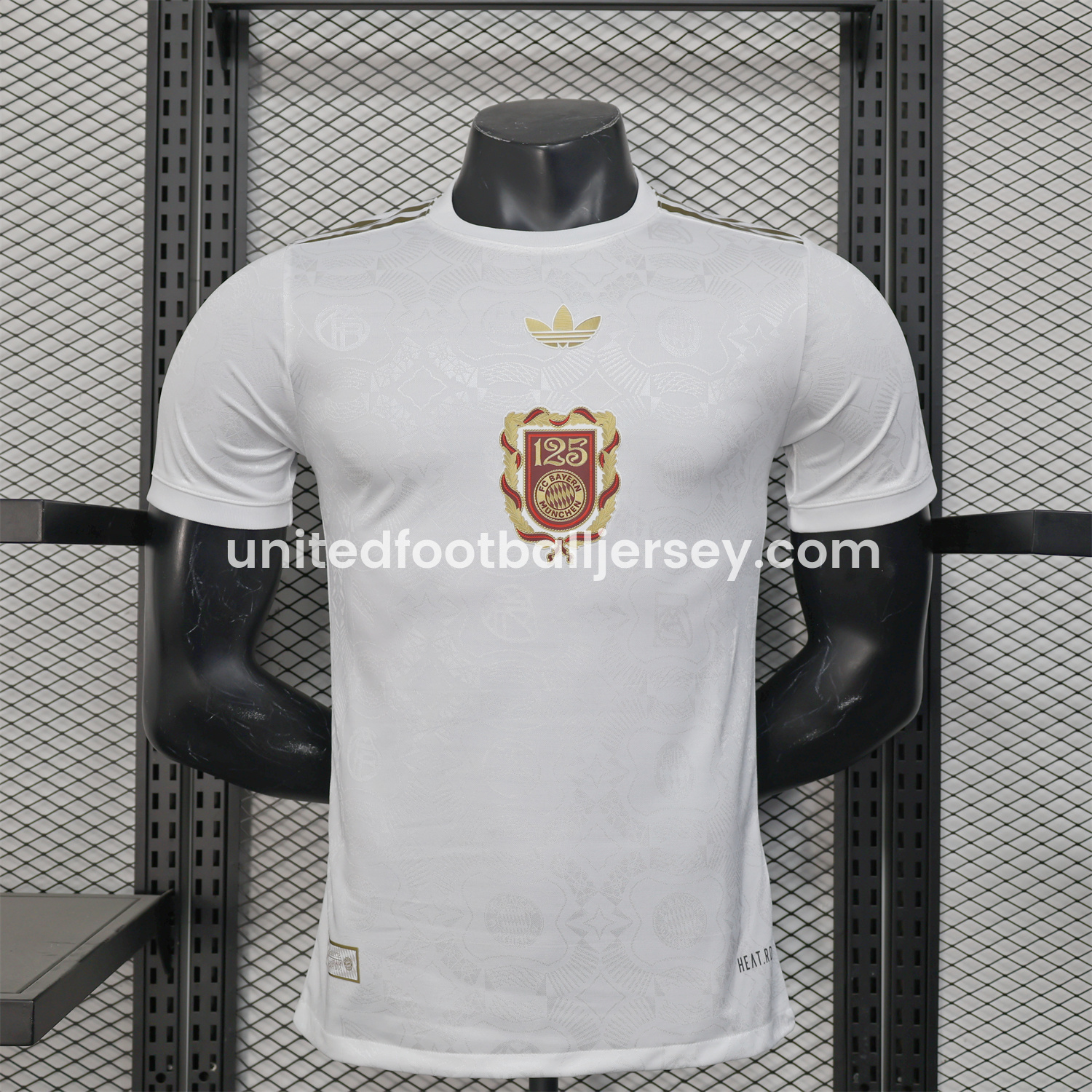 unitedfutballjersey-Bayern Munich 2025 White 125th Anniversary Jersey - with 125th Patch on Back - Player Version