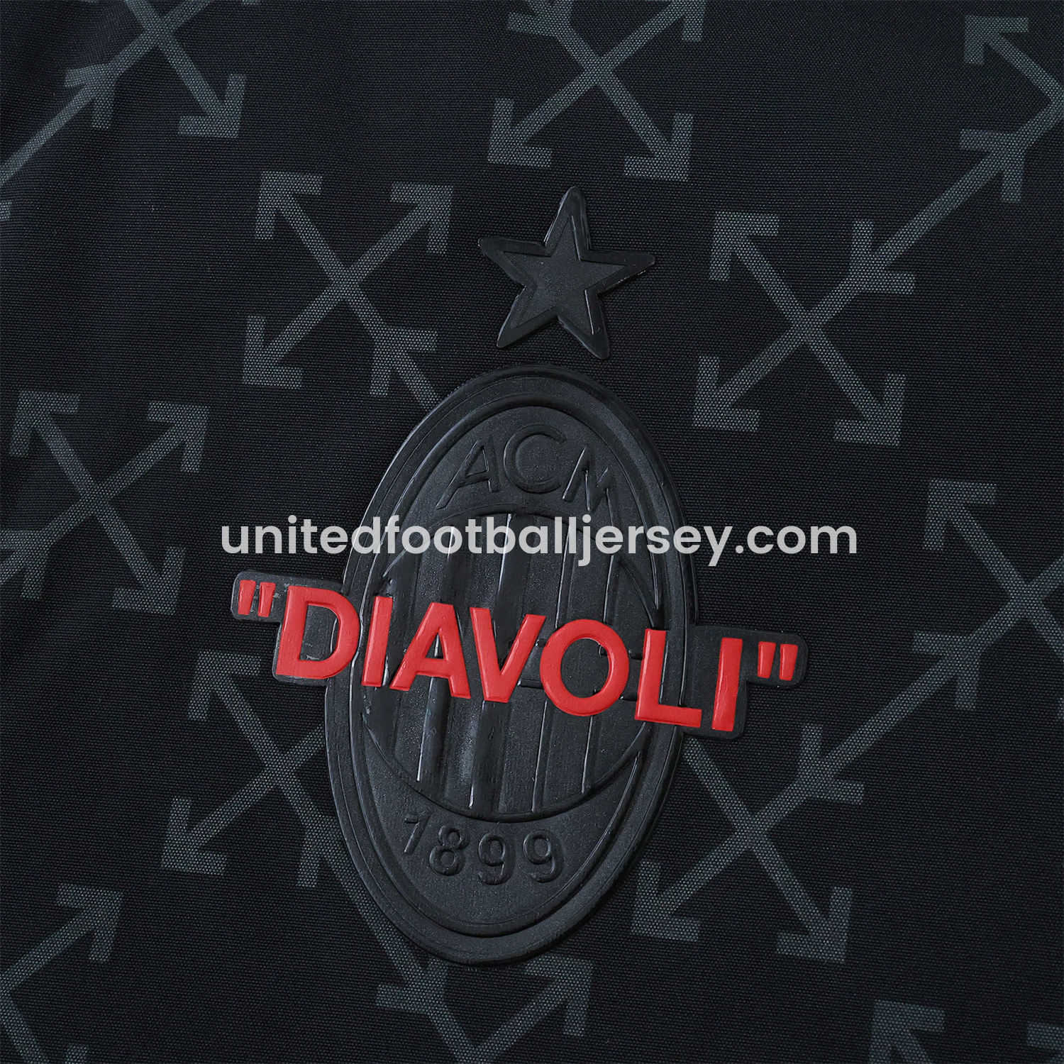 unitedfutballjersey-AC Milan 24-25 Fourth “Diavoli” Special Edition Double Sided Reversible Windbreaker - Black & Red