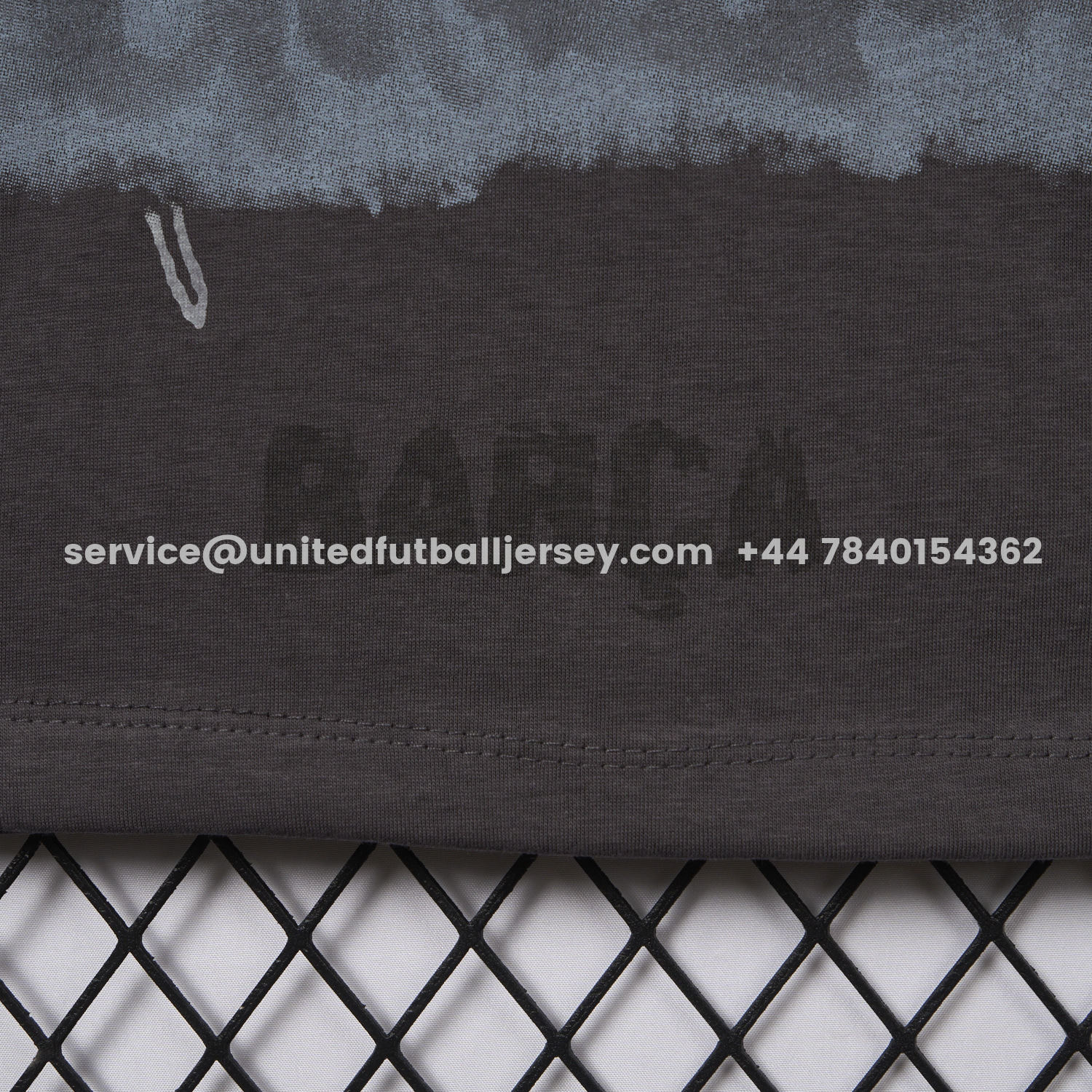 unitedfutballjersey-Barcelona x Travis Scott 24-25 Football Eagle Pattern Dark Grey T-shirt