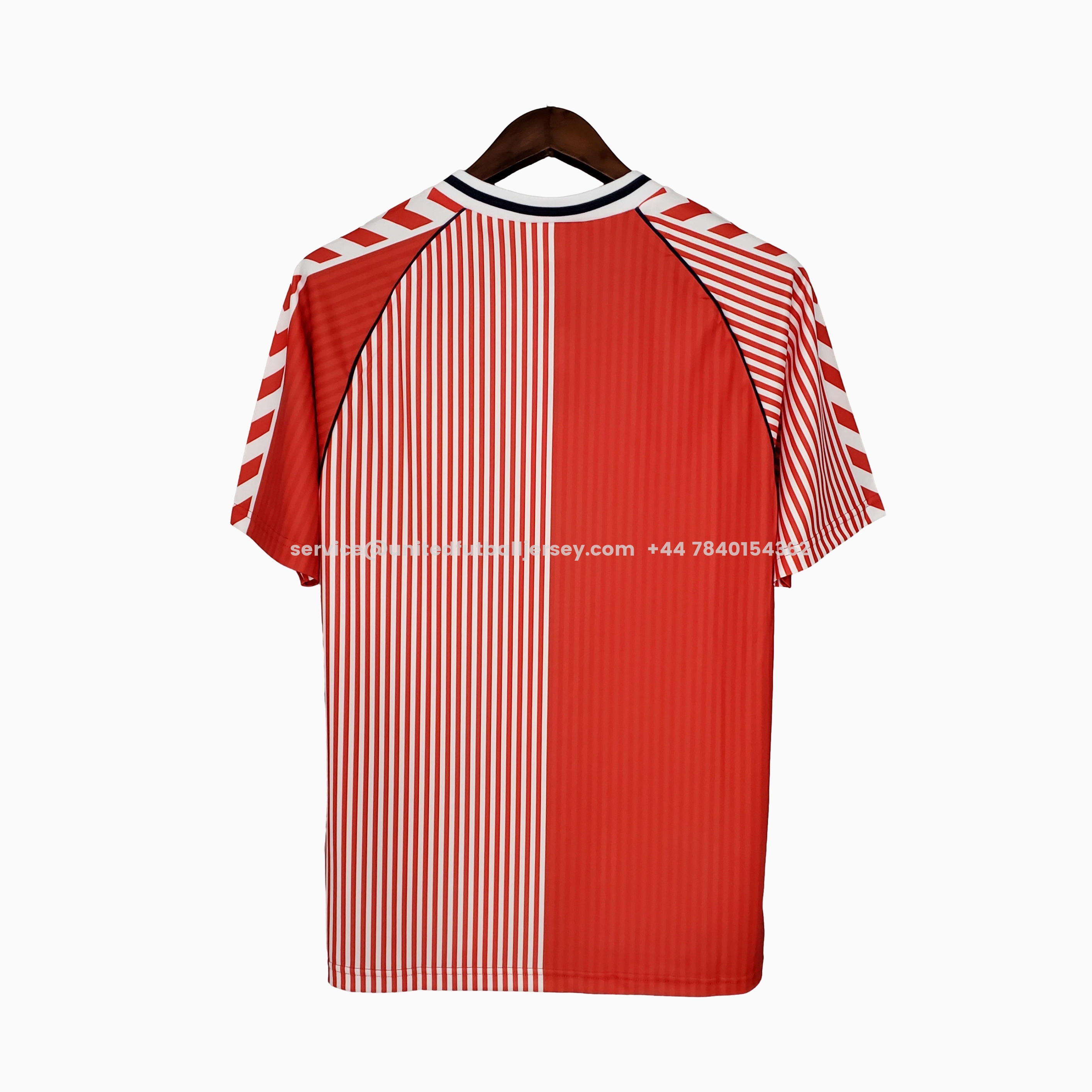 unitedfutballjersey-Retro Denmark 1986 Home Stadium Jersey