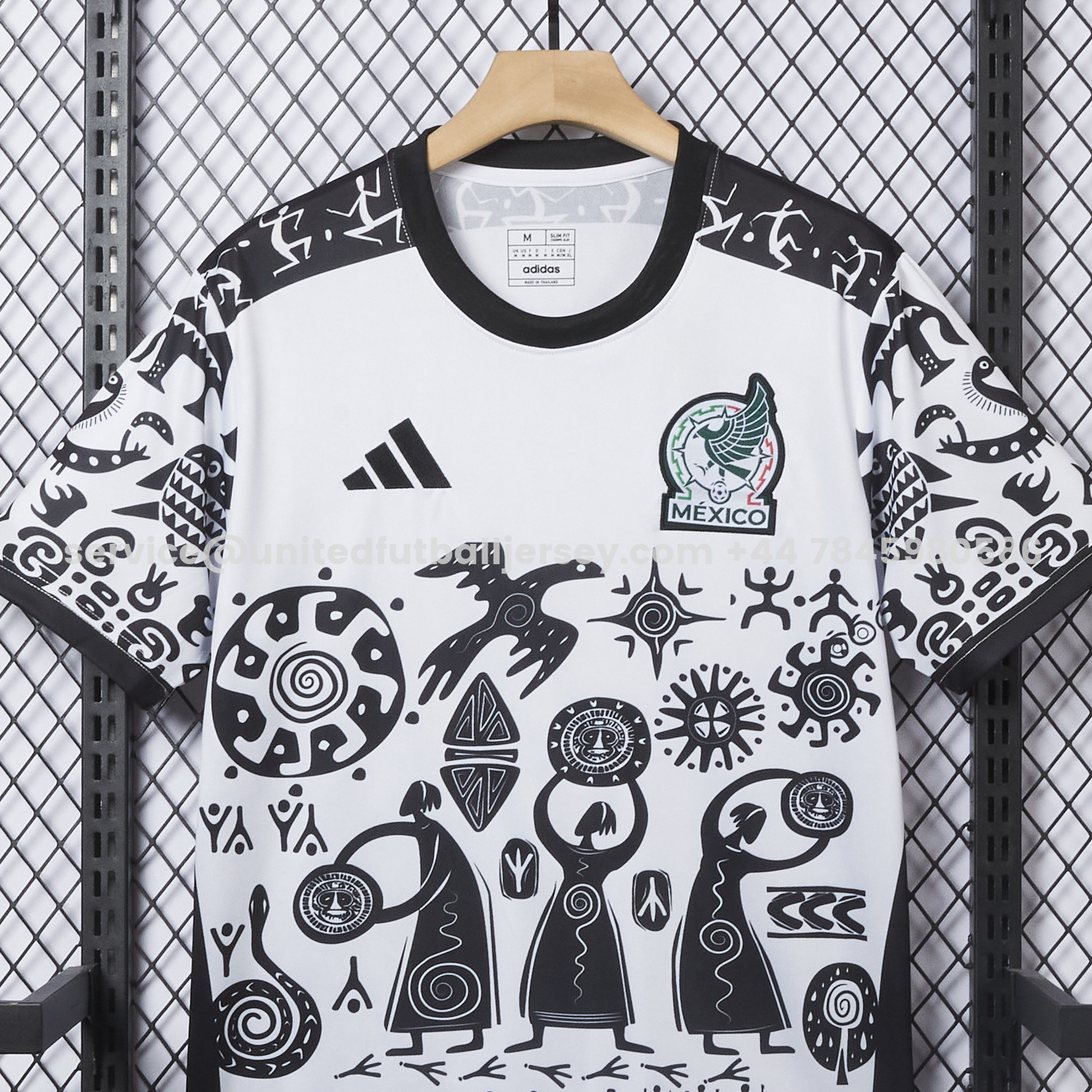 unitedfutballjersey-Mexico 25-26 Mayan Cvilization Black And White Special Jersey - Fans Version