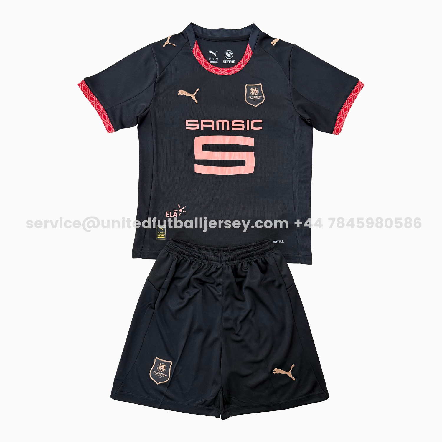 unitedfutballjersey-Stade Rennais 25-26 Third Kids Kit