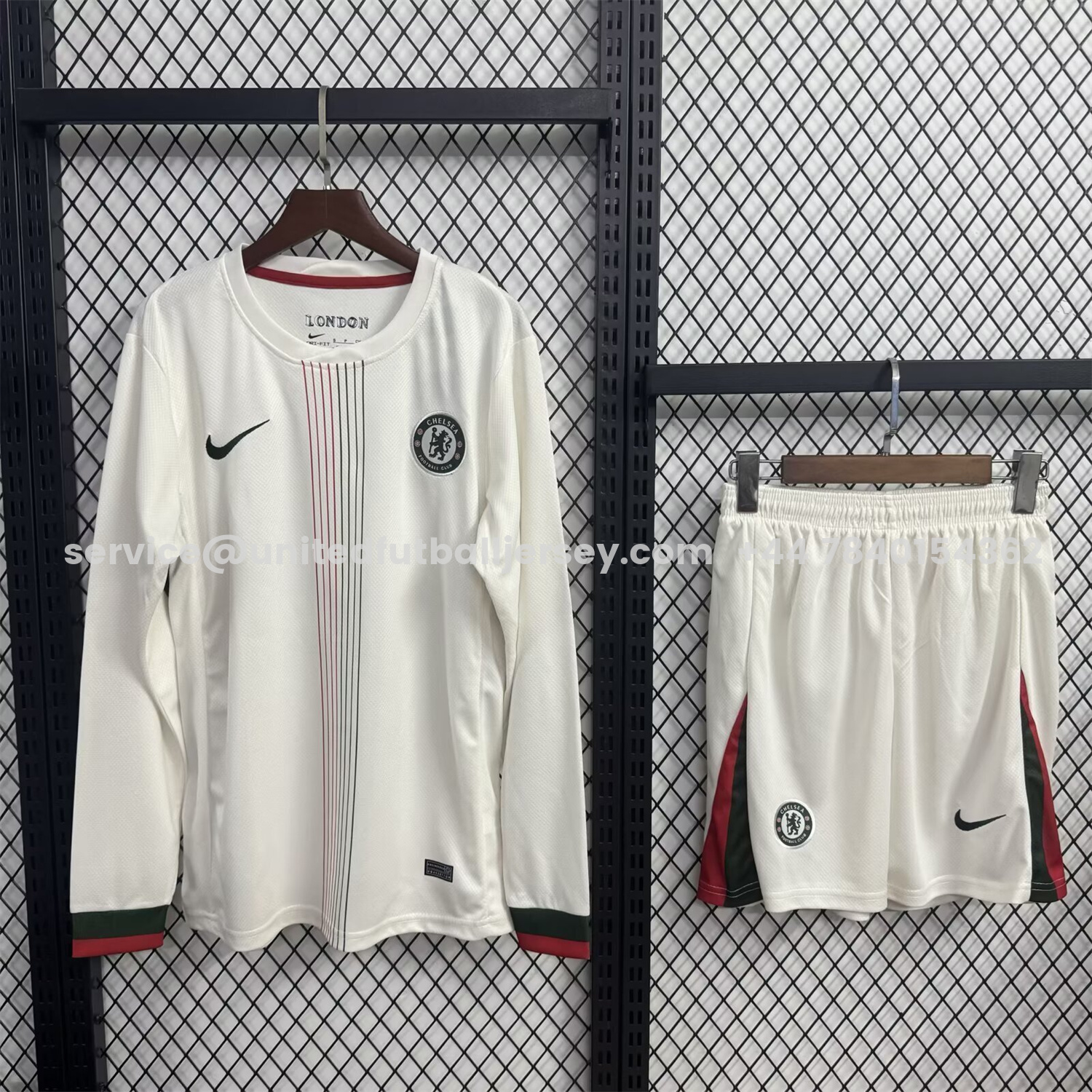 unitedfutballjersey-C.H.E.L.S.E.A 25-26 Away Long Sleeves Unsponsored Kids Kit