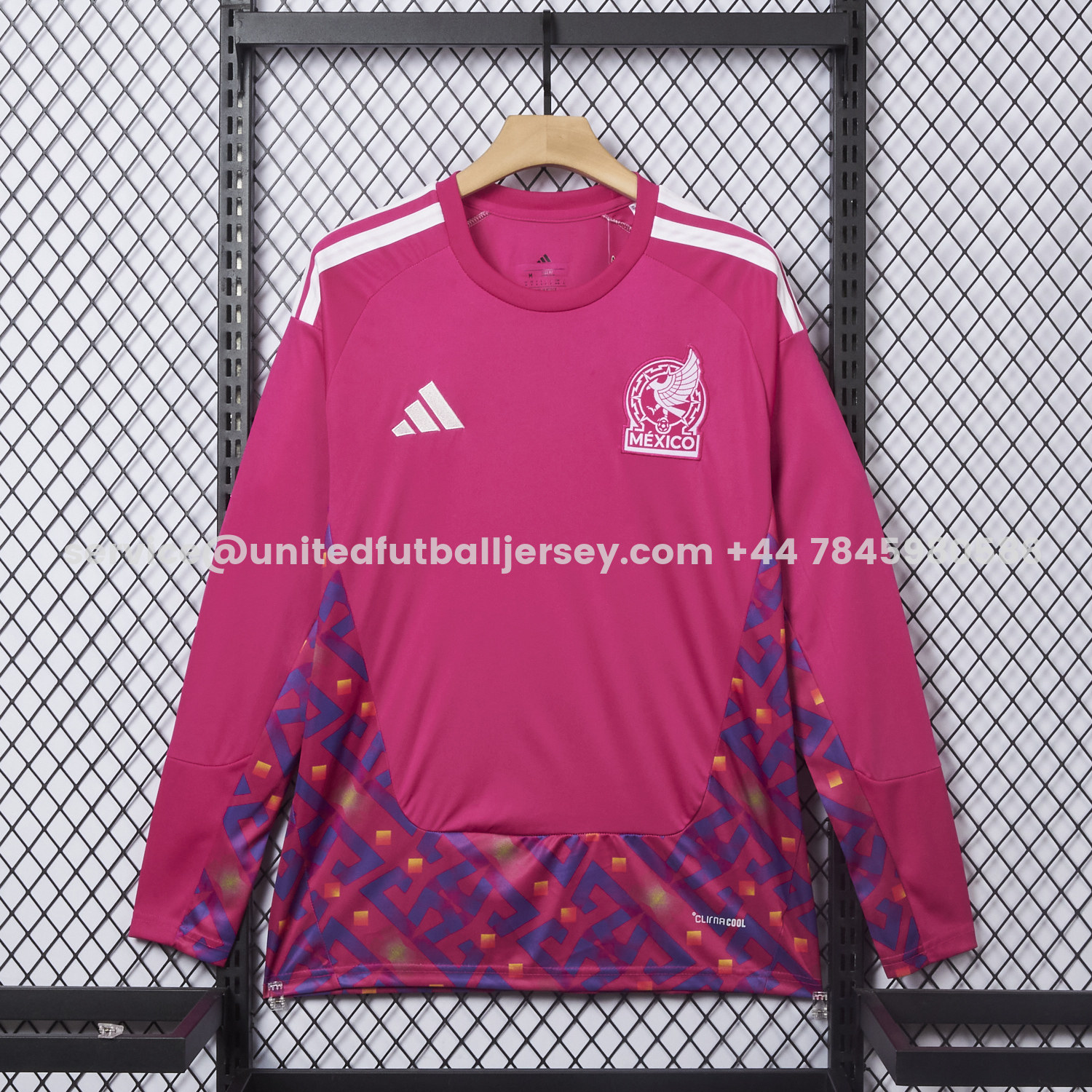 unitedfutballjersey-Mexico 2026 Pink Goalkeeper Long Sleeves Jersey - Fans Version