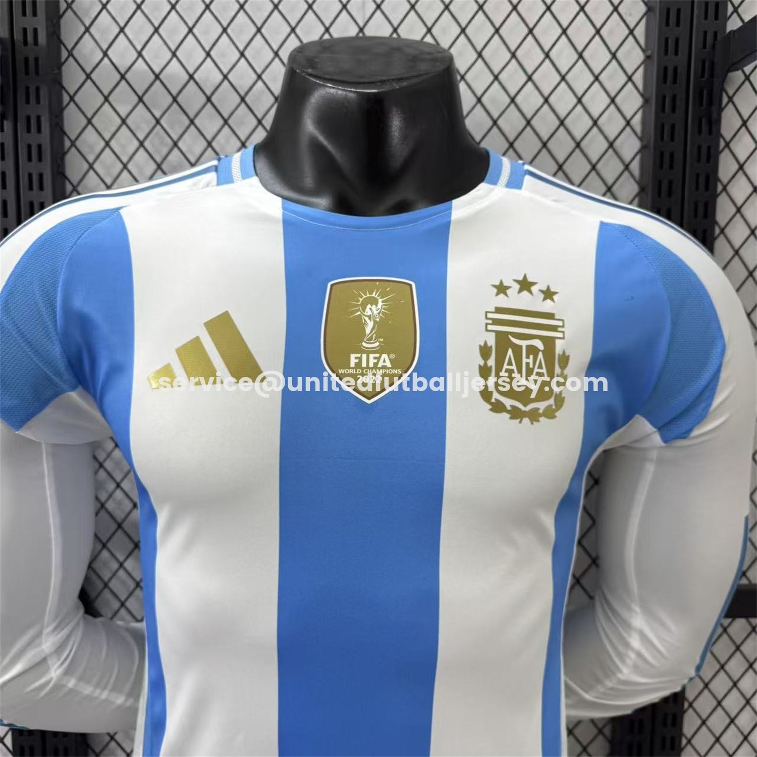 unitedfutballjersey-Argentina 2024 Home Long Sleeves Jersey - Player Version