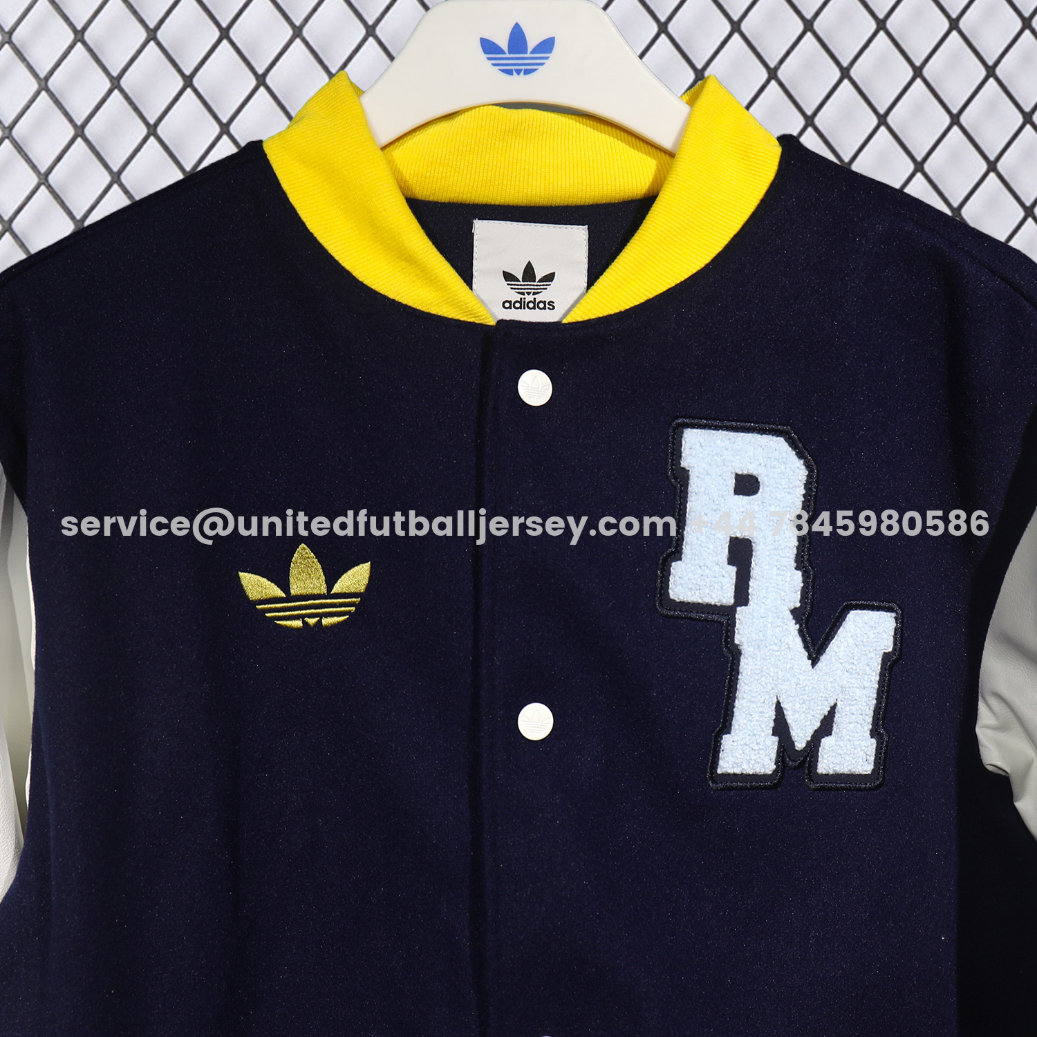 unitedfutballjersey-Real Madrid 25-26 Warm Windbreaker Jacket - Dark Blue And White