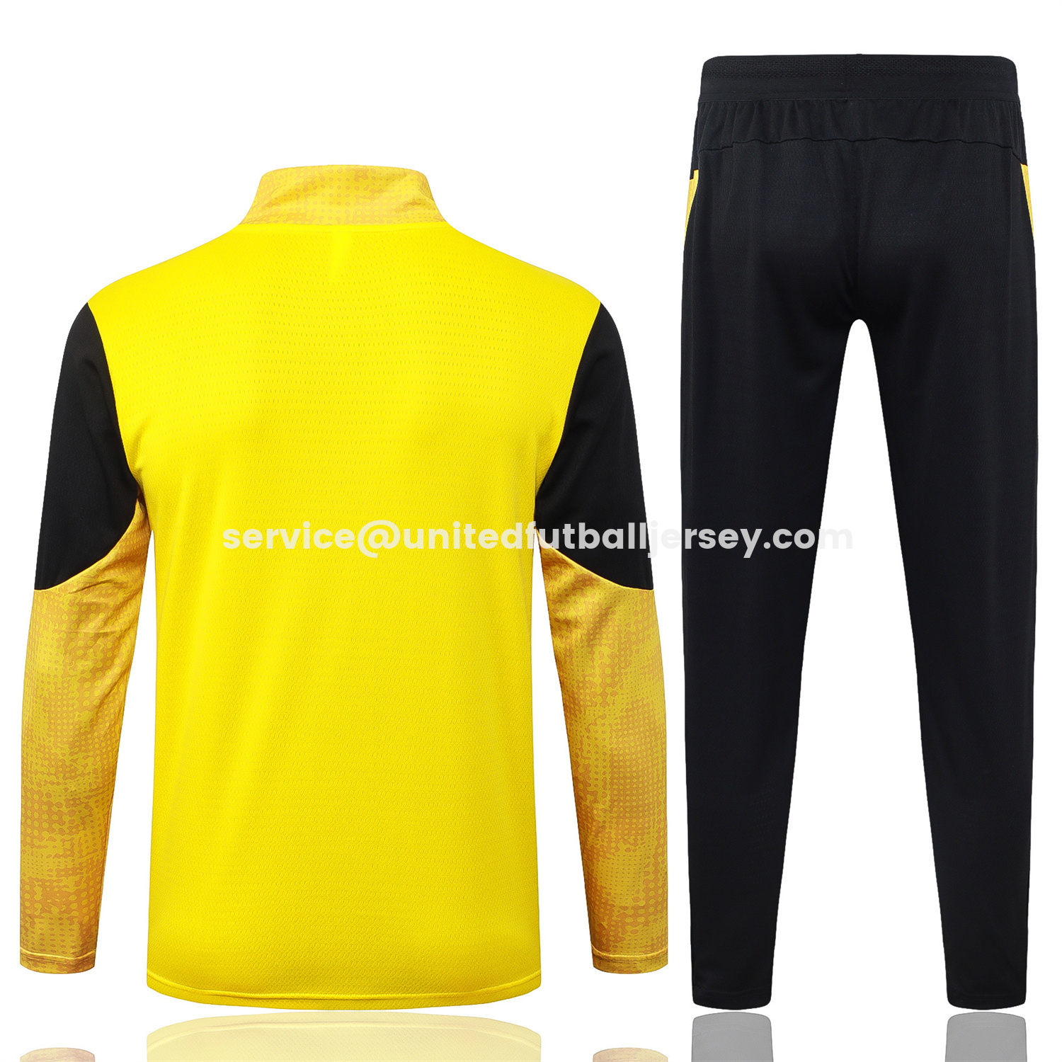 unitedfutballjersey-Dortmund 25-26 Jacket Training Tracksuit - Yellow top & Black Pants