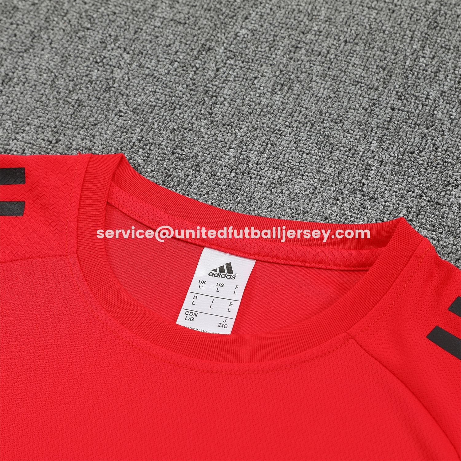 unitedfutballjersey-Liver.pool 25-26 Short-Sleeve Training Set - Red With Black Top & Black Shorts