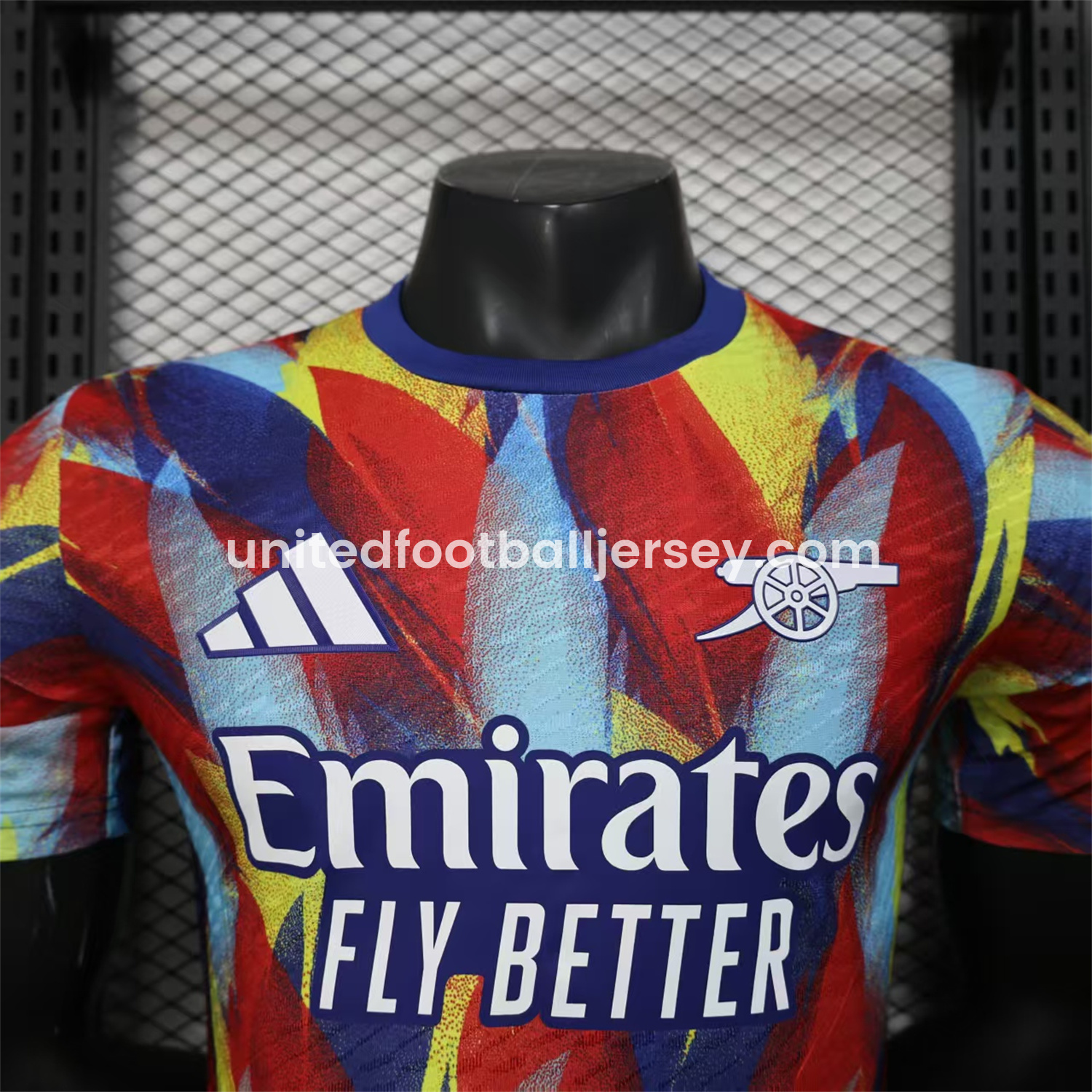 unitedfutballjersey-Arsenal 25-26 Colorful Flame Graffiti Pre-match Training Jersey - Player Version