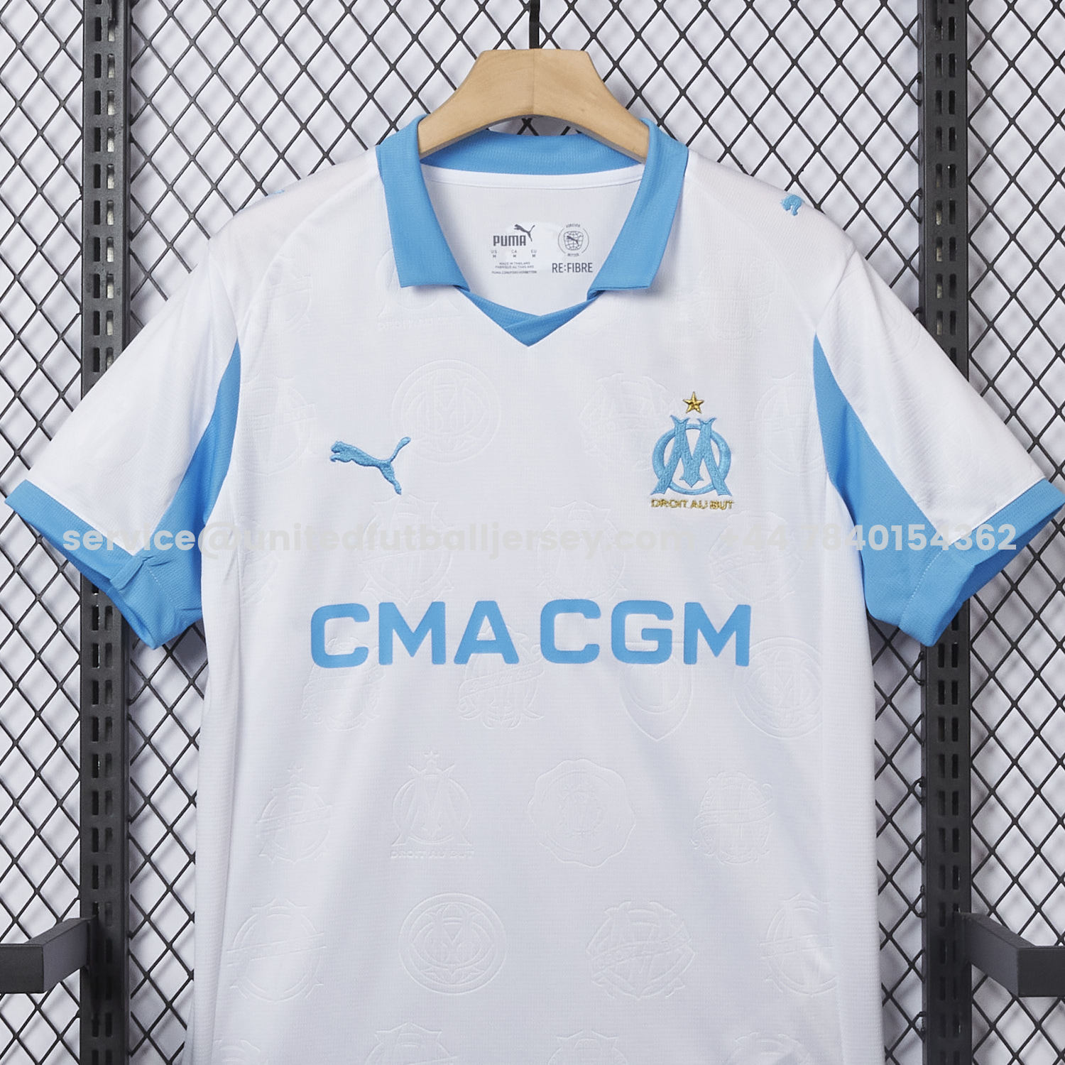 unitedfutballjersey-Marseille 25-26 Home Jersey - Fans Version
