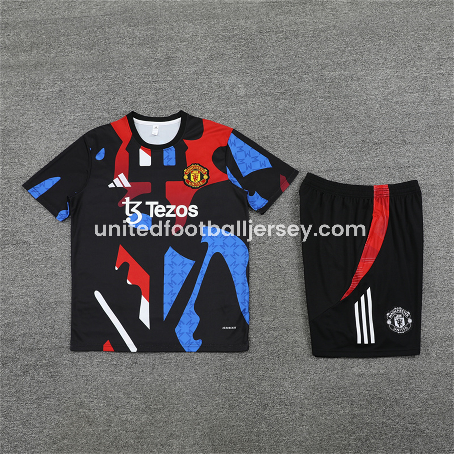 unitedfutballjersey-Manchester United 24-25 Pre-Match Short-Sleeve Training Set - Camouflage