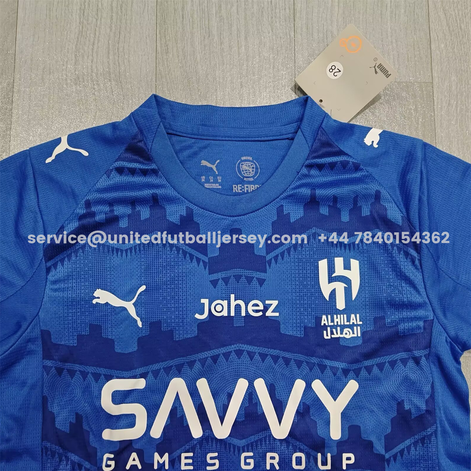 unitedfutballjersey-Al Hilal Riyadh Crescent 25-26 Home Kids Kit