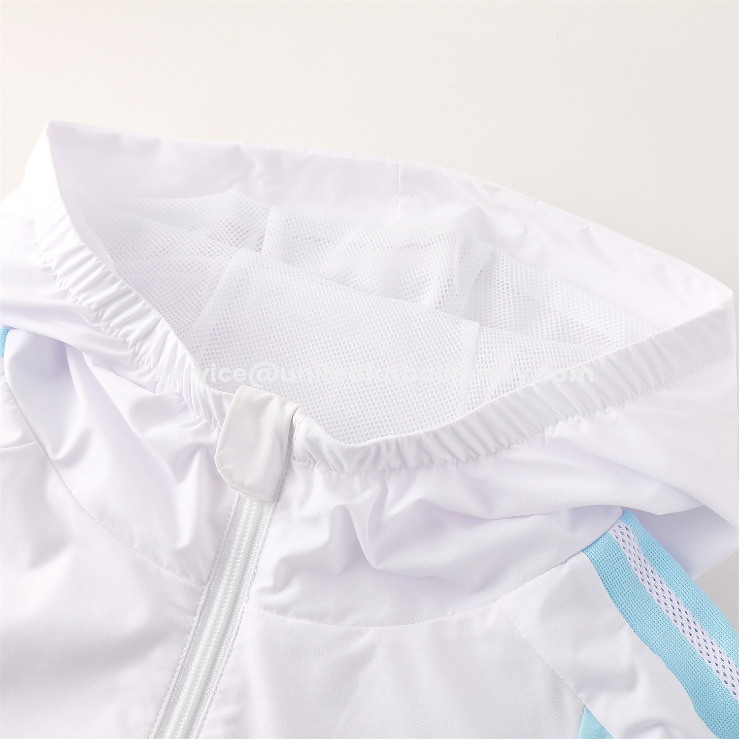 unitedfutballjersey-Argentina 2026 Hooded Windbreaker Training Set - White Top & Dark Blue Pants