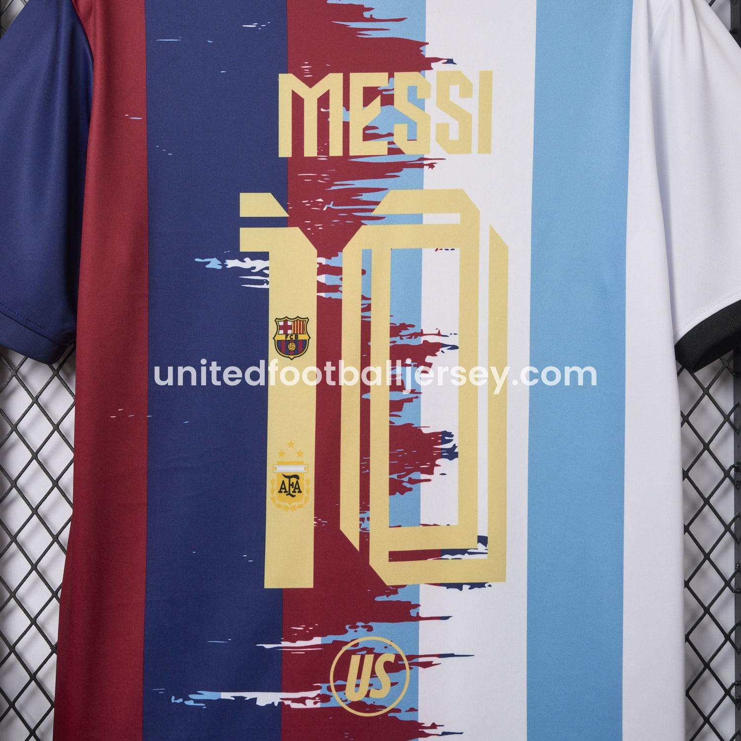 unitedfutballjersey-Messi Argentina & Barcelona Special Jersey - Fans Version