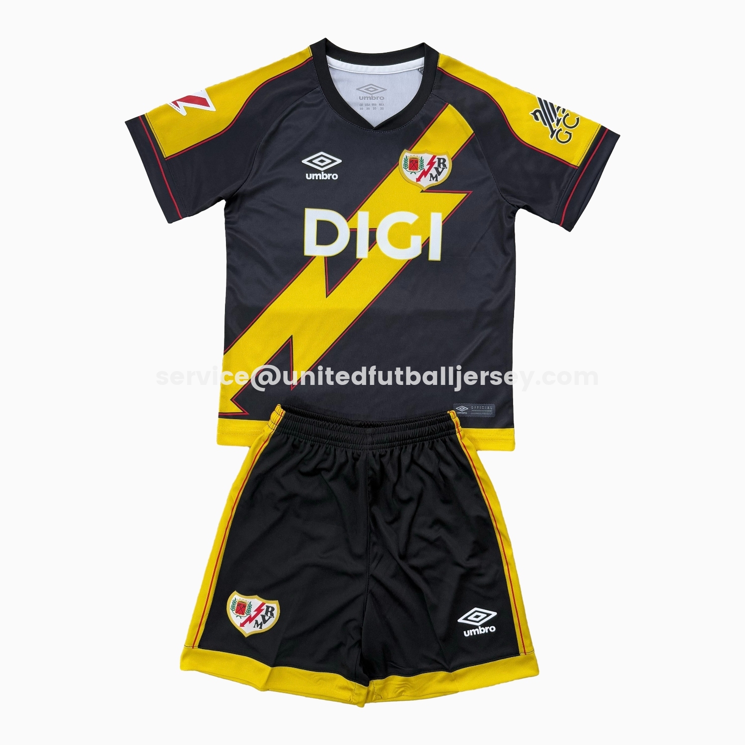 unitedfutballjersey-Rayo Vallecano 25-26 Third Kids Kit