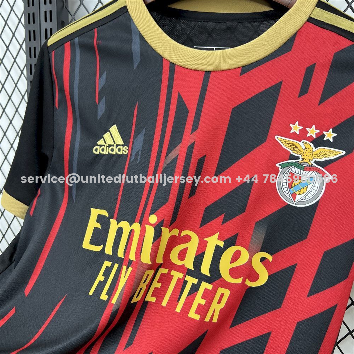 unitedfutballjersey-Benfica 25-26 Red And Black Jersey - Fans Version
