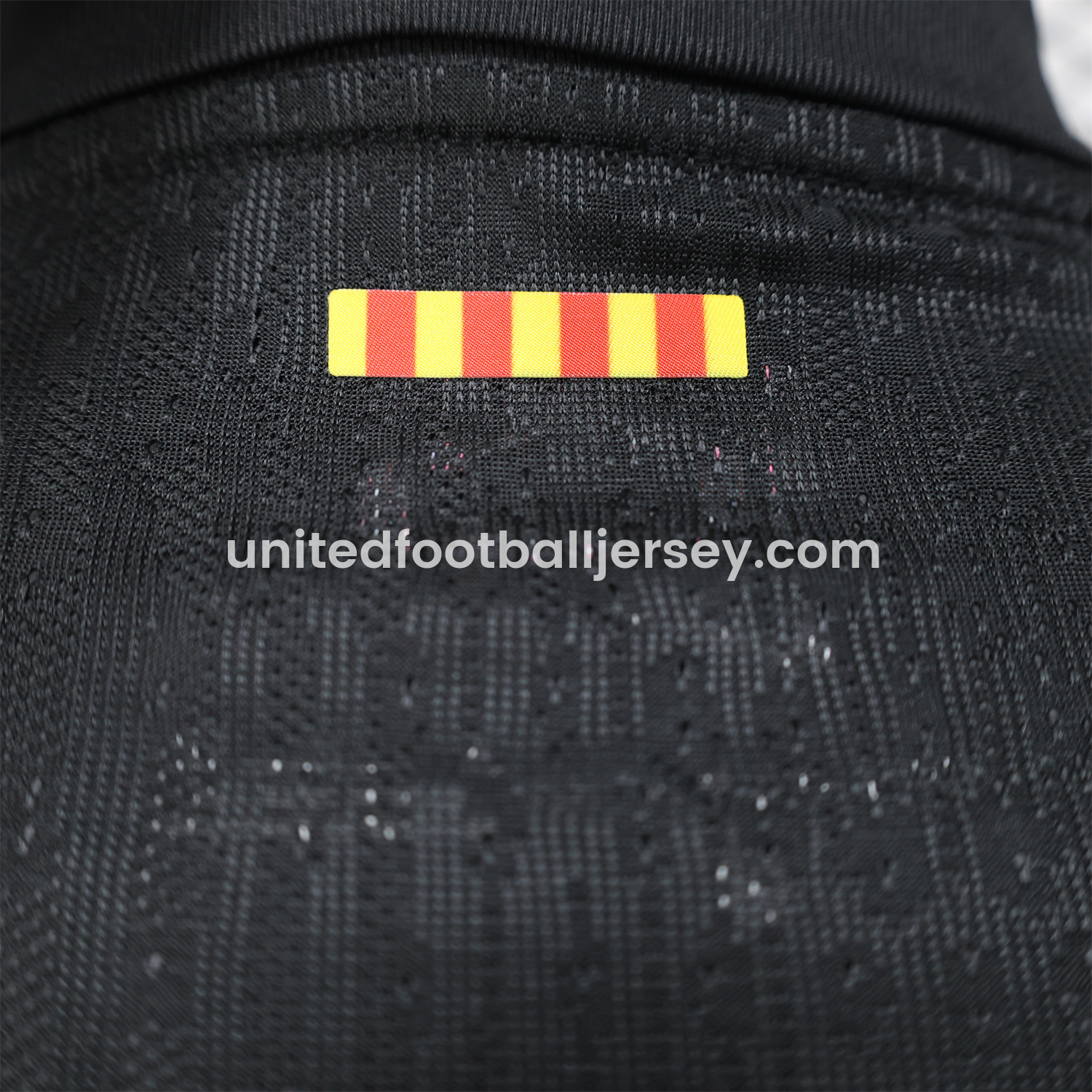 unitedfutballjersey-Barcelona x Travis Scott 24-25 Away Black Long Sleeves Jersey - Player Version