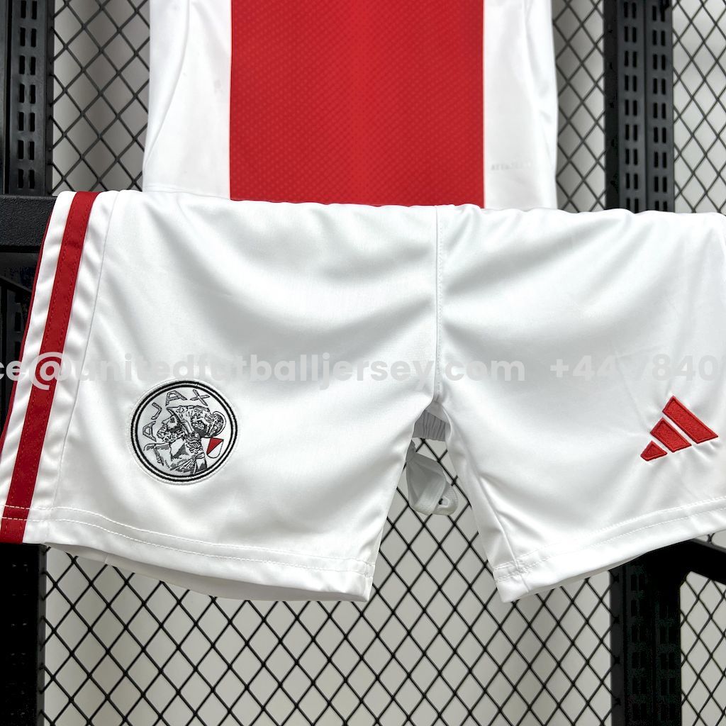 unitedfutballjersey-Ajax 25-26 Home Kids Kit