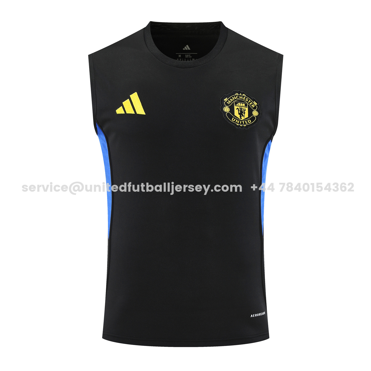 unitedfutballjersey-Manchester United 25-26 Vest Training Set - Black And Light Grey Vest & Black Shorts